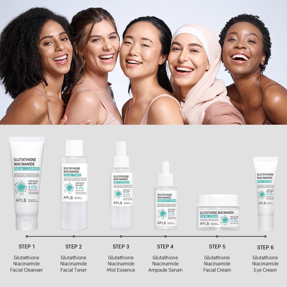 Suero en ampolla de glutatión y niacinamida | LIPO GLUTA NIAC CEN™ 31,3% 1,35 FL.OZ/Cuidado de la piel coreano, Hidratación duradera, Mejora la elasticidad de la piel, Revitaliza para suavizar y