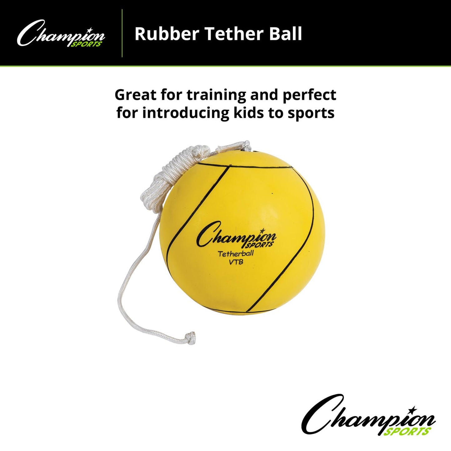 Champion Sports Bola de Amarre Amarilla óptica