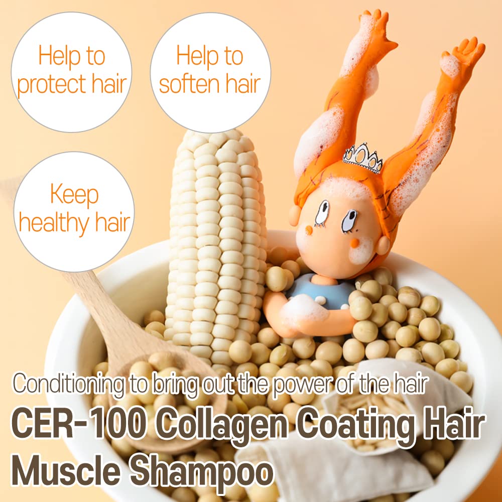 Elizavecca CER-100 Champú A+ Muscle Colágeno Ceramida Queratina 500 ml
