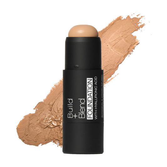 Palladio BUILD & BLEND - Barra de base de maquillaje, barra de contorno para cara de cobertura media, fórmula cremosa ultra mezclable para un acabado natural sin brillo, 0.25 onzas, Almond