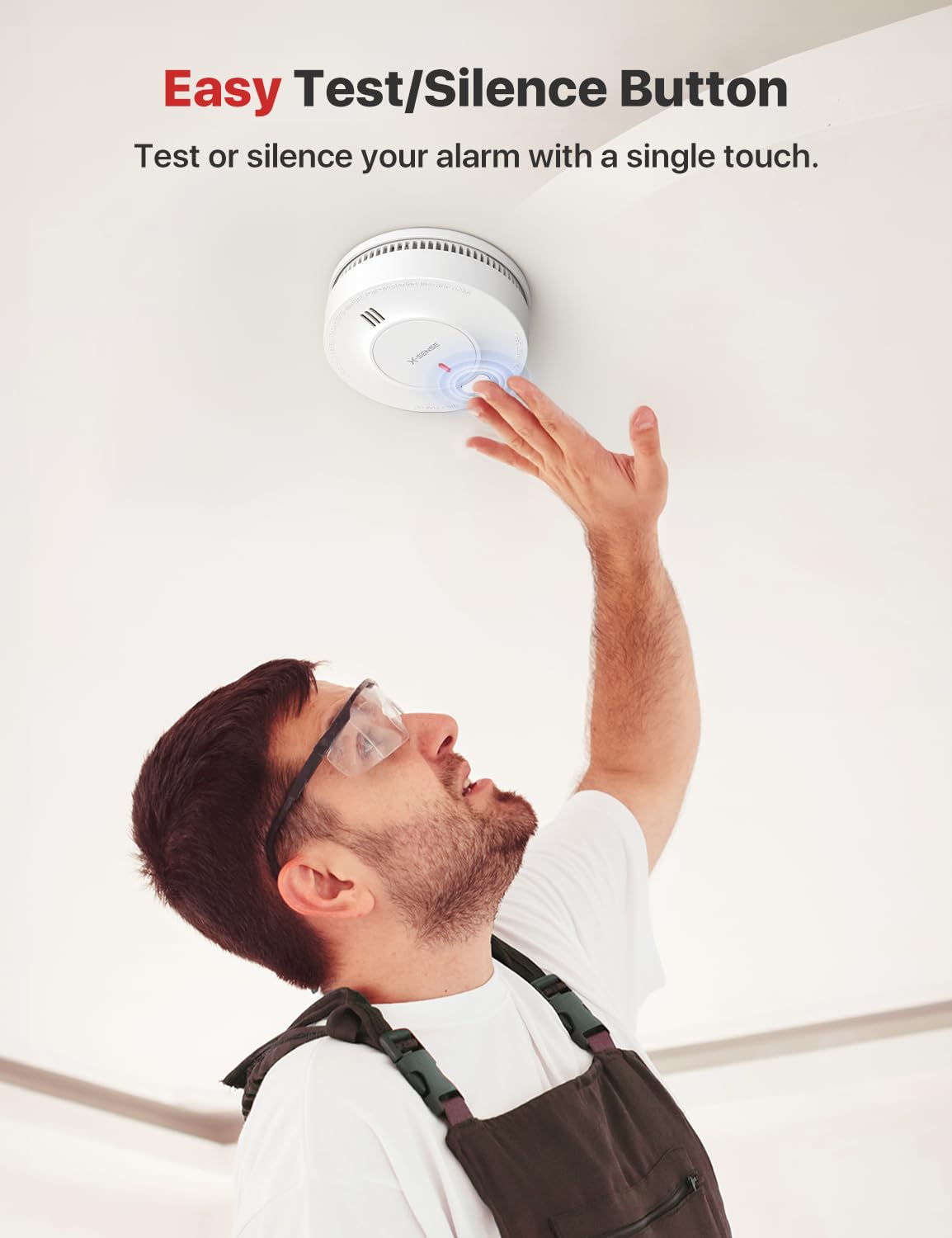 Detector de Humo X-Sense Blanco con Batería de 10 Años, Paquete de 3