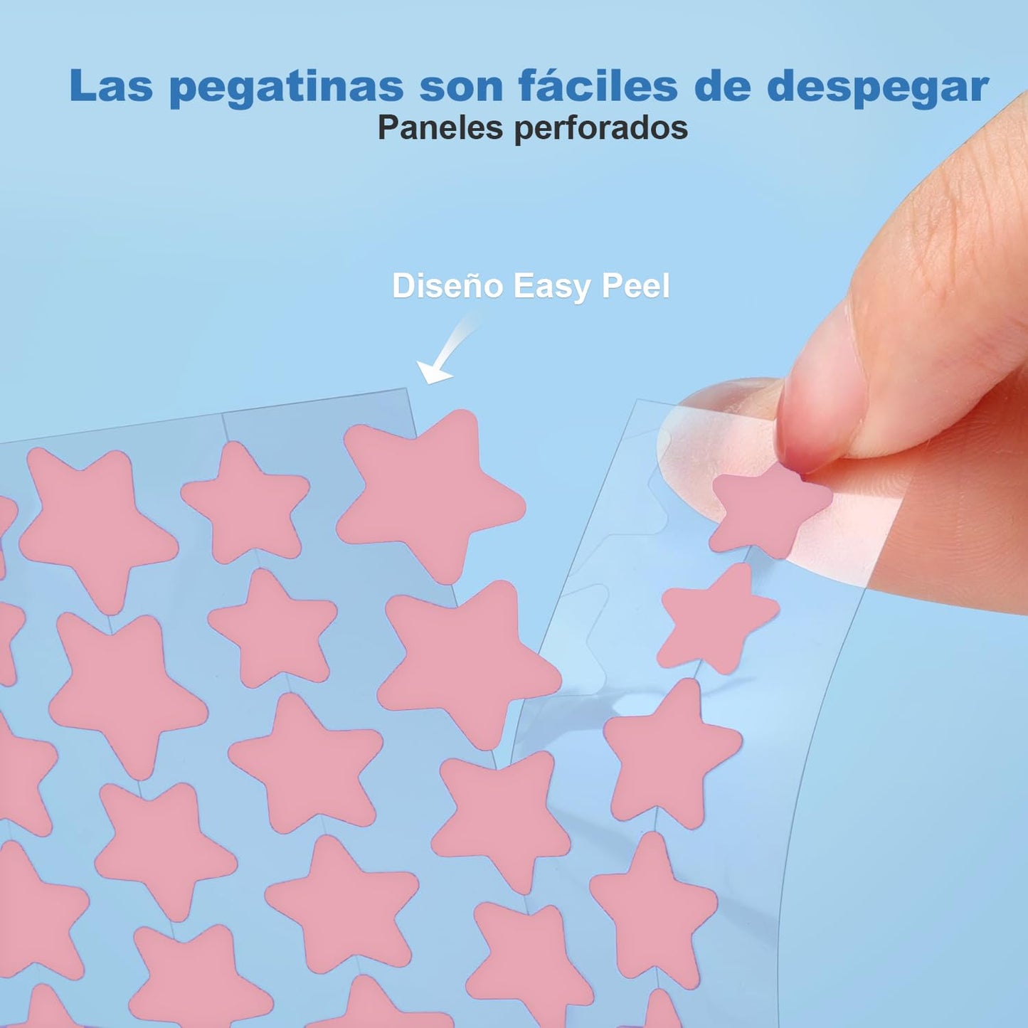 Parches para Acne,Pimple Patch,200 Almohadillas Hidrocoloides para Espinillas, Parches para Espinillas, Pimple Reduce Enrojecimiento,Forma de Estrella, Pueden Absorber la Secreción (Rojo)