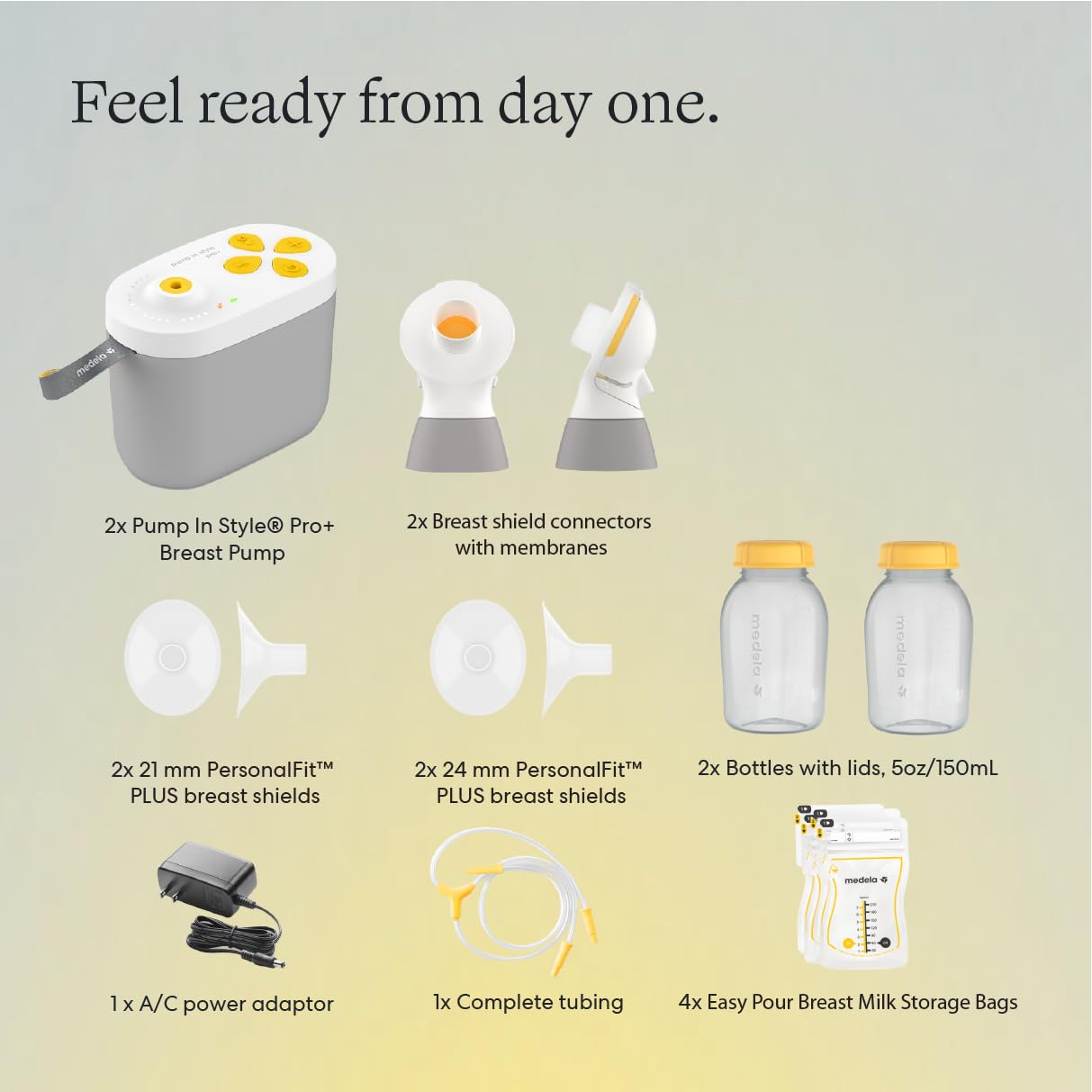 Nuevo extractor de leche eléctrico Medela en estilo Pro+ recargable, grado hospitalario, doble