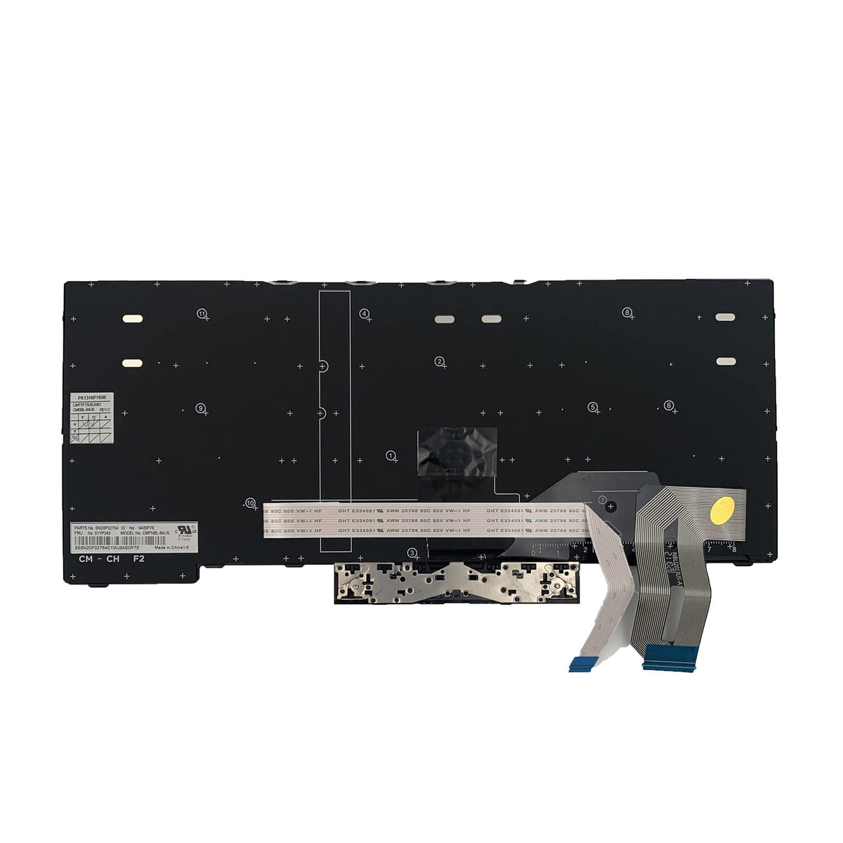 Teclado de Repuesto yhfshop Lenovo ThinkPad T14 Gen 1 2020 Negro