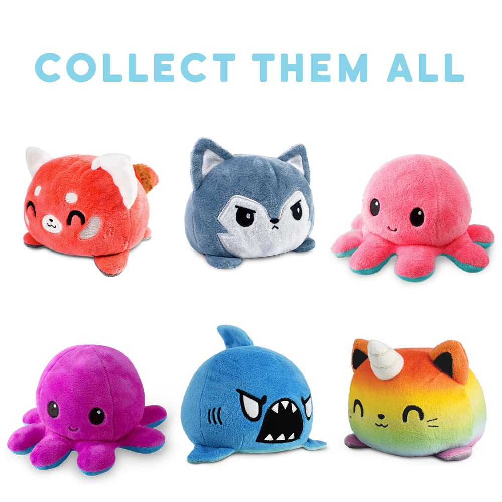 Peluches Reversibles TeeTurtle Verde Aqua Diseño Patentado para Alivio del Estrés