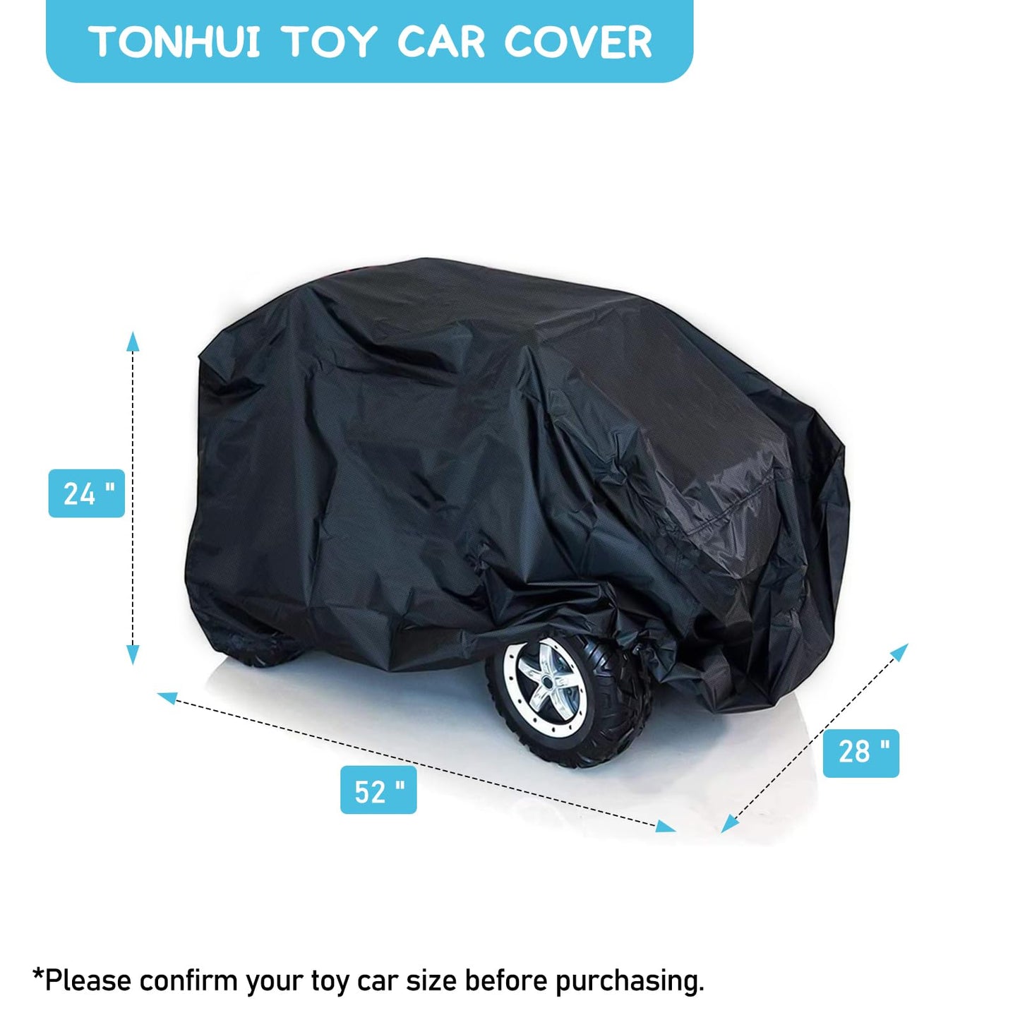 tonhui Funda de coche de juguete para niños, protección resistente al envoltorio para exteriores, para vehículos de juguete eléctricos con pilas, ajuste universal, resistente al agua