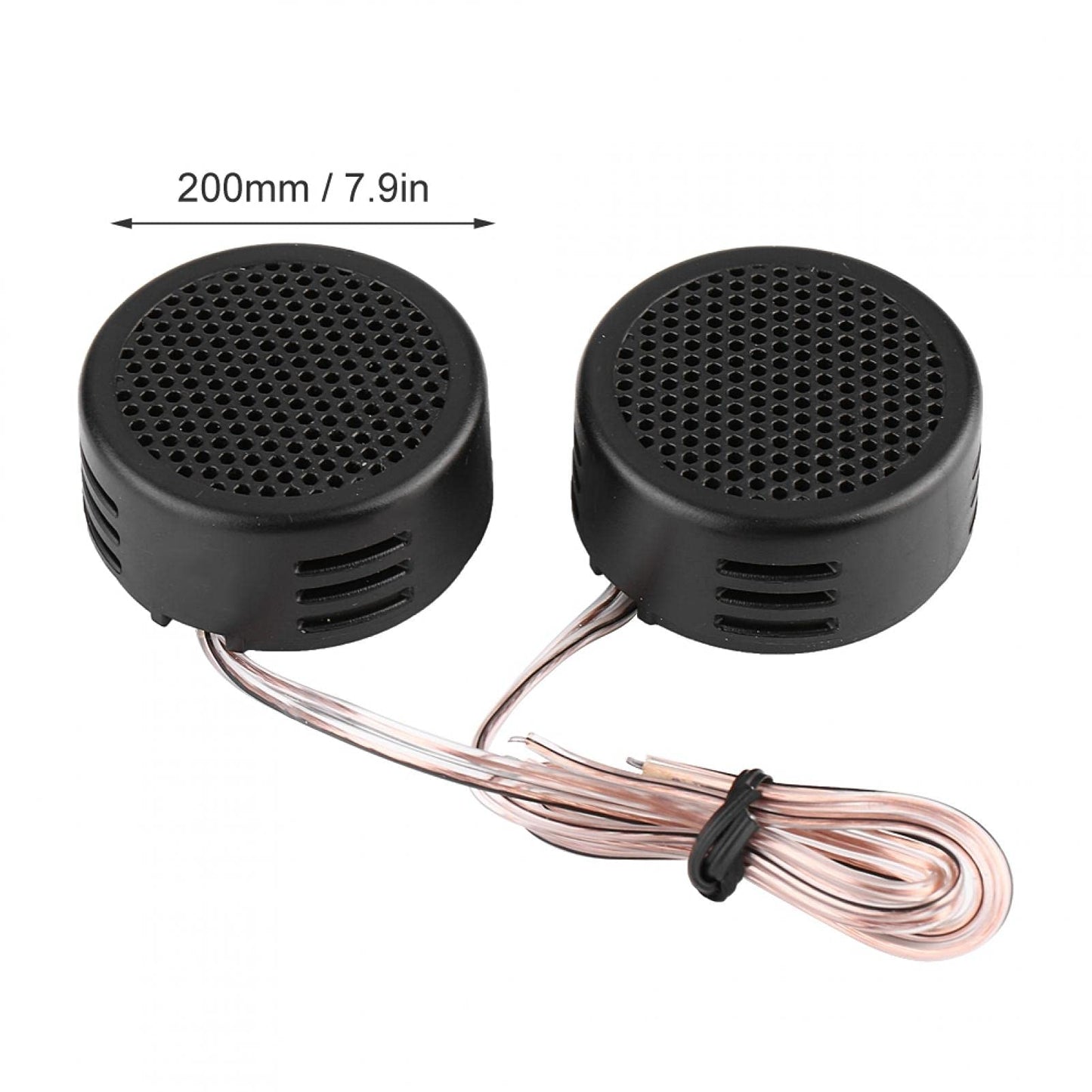 Altavoz de Sonido para Automóvil (par) Negro 12V 500W Mini Altavoz para Automóvil Tweeter de Audio 200 Mm 98dB Altavoz para Automóvil