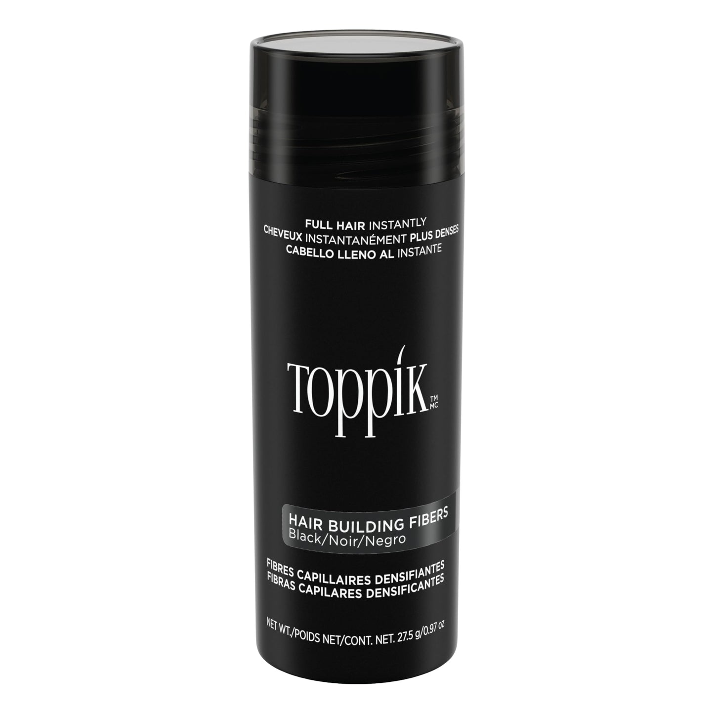 Toppik - Fibras para fortalecer el cabello, negras, 0.97 onzas