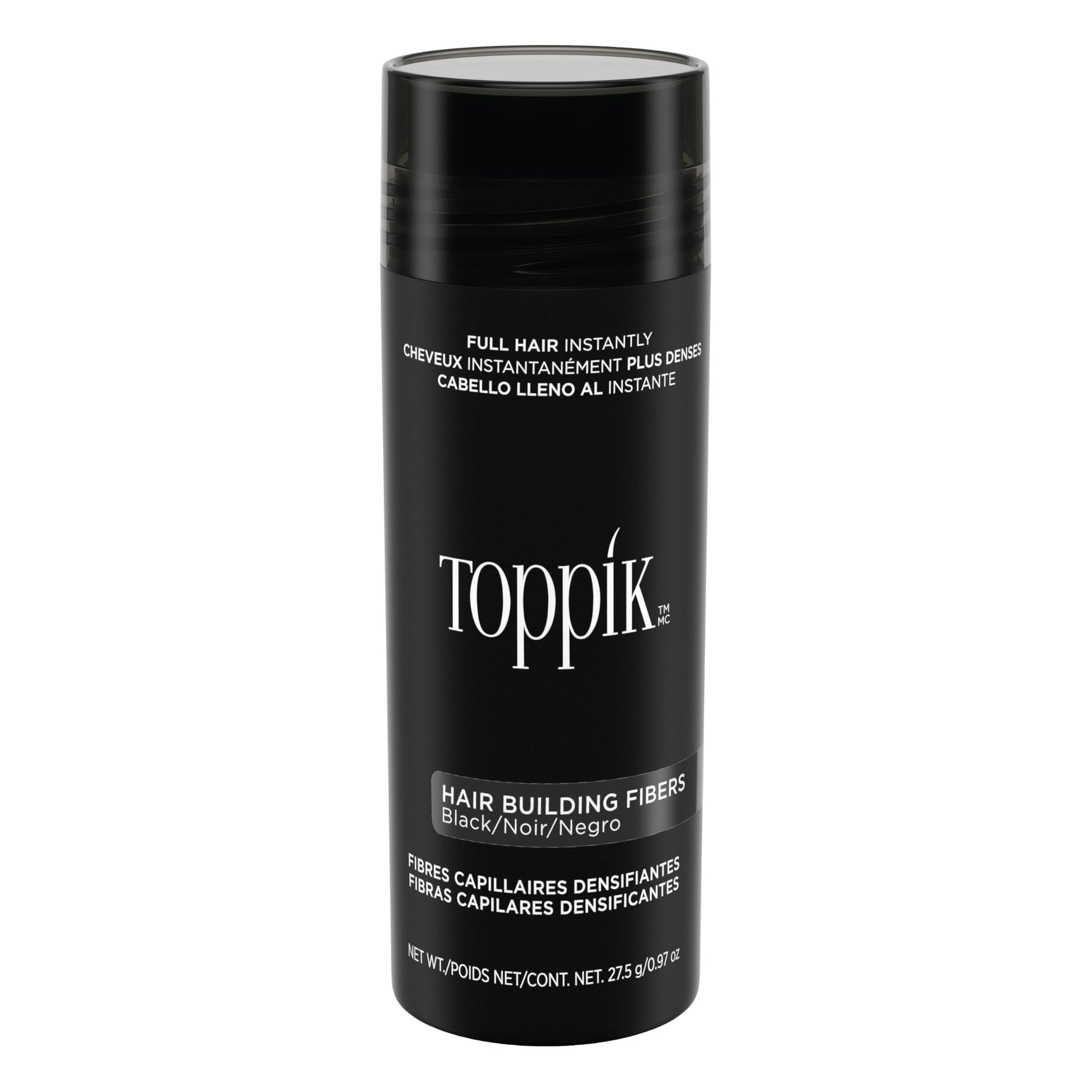 Toppik - Fibras para fortalecer el cabello, negras, 0.97 onzas
