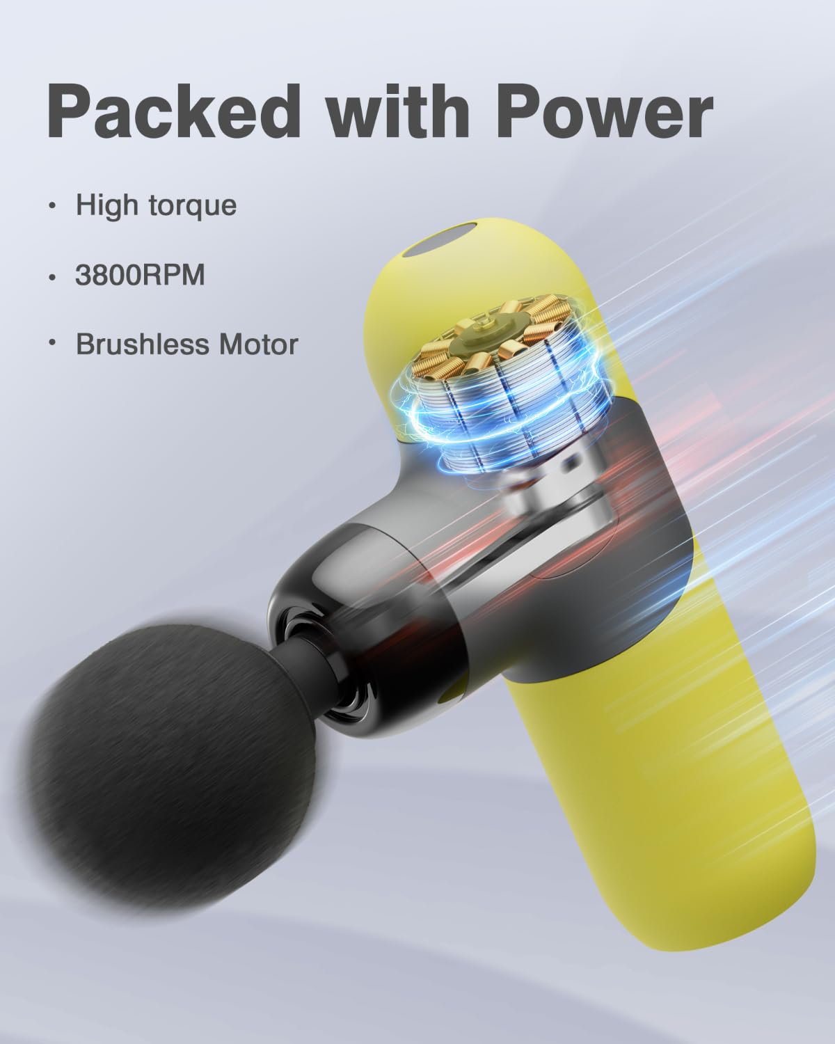 Morelax Mini Pistola De Masaje Portátil De Percusión Muscular De Tejido Profundo, Masajeador Deportivo Eléctrico De Mano Con 6 Cabezales De Masaje Y 4 Velocidades, El Mejor Regalo.