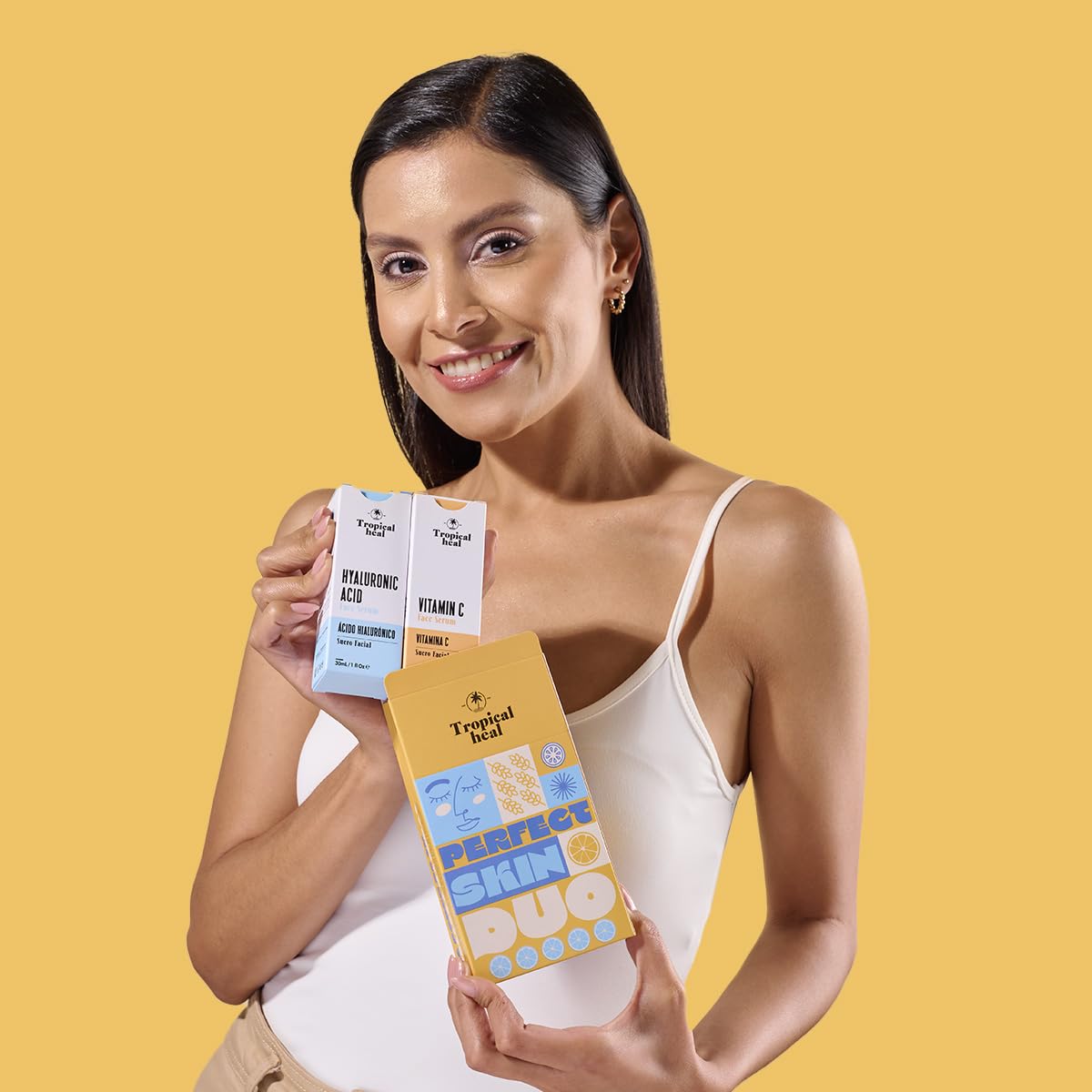 Tropical Heal - Perfect Skin Duo Vitamina C 10% y Ácido Hialurónico 2% - Sueros Faciales para Hidratación, Rejuvenecimiento y Protección - Unifica el Tono y Suaviza Líneas - 30 ml c/u