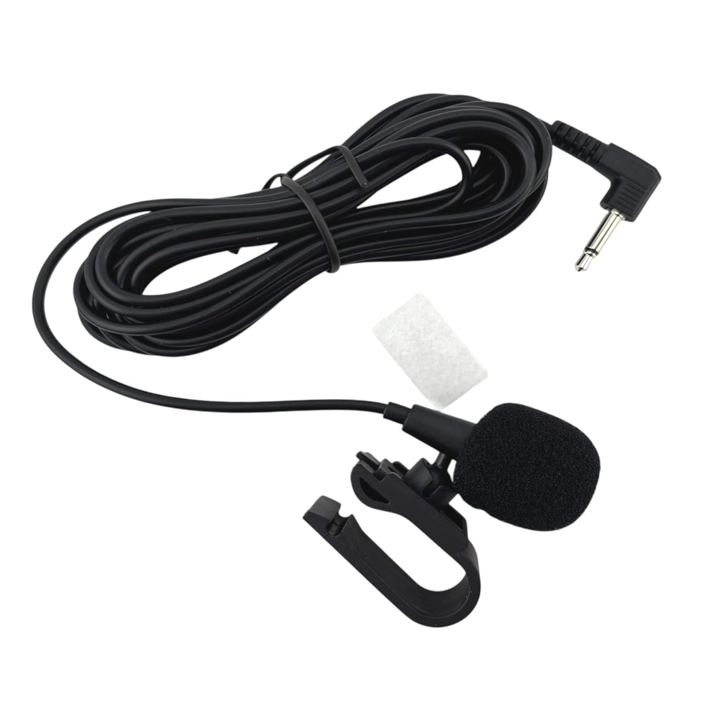 Micrófono de repuesto compatible de 3,5 mm para receptor estéreo de coche Alpine CDA CDE ILX INE INA UTE X-Series - Micrófono de tablero con clip para control de voz Bluetooth y audio de llamada