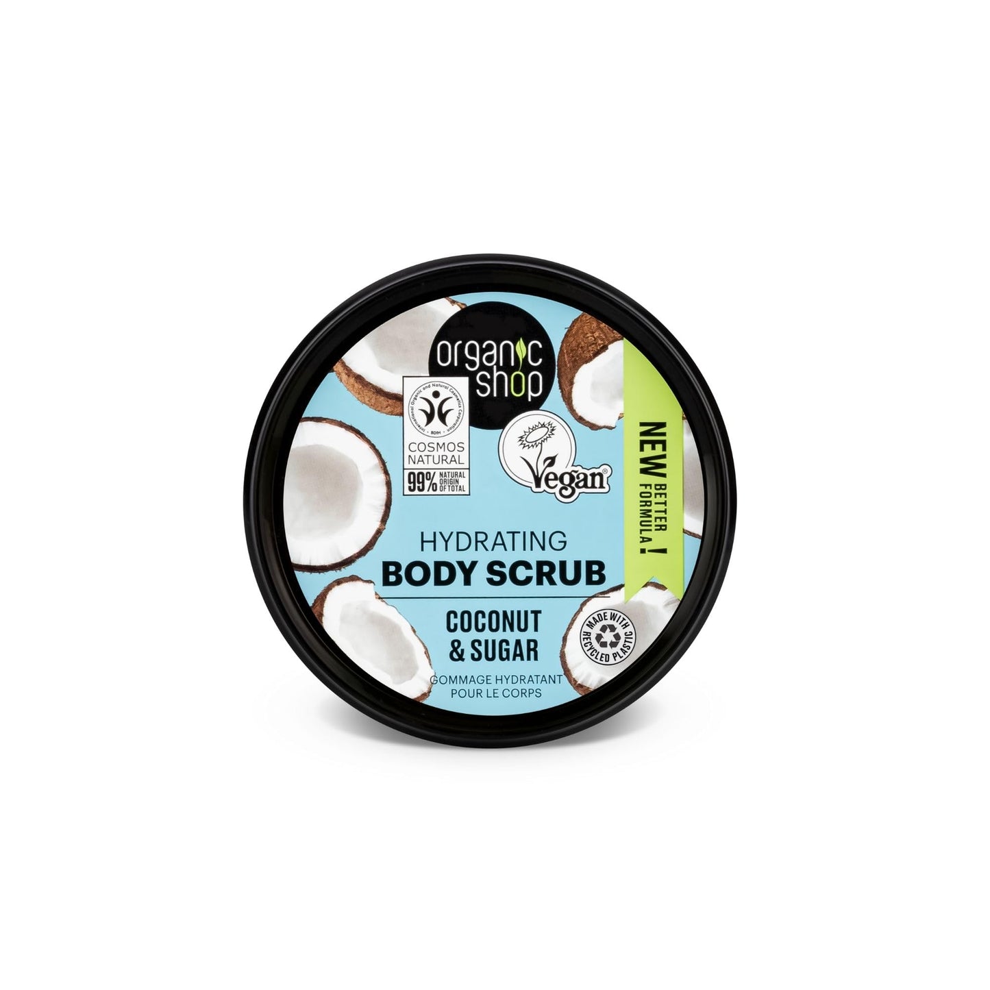 Exfoliante Corporal Orgánico Organic Shop Coco y Azúcar Hidratante