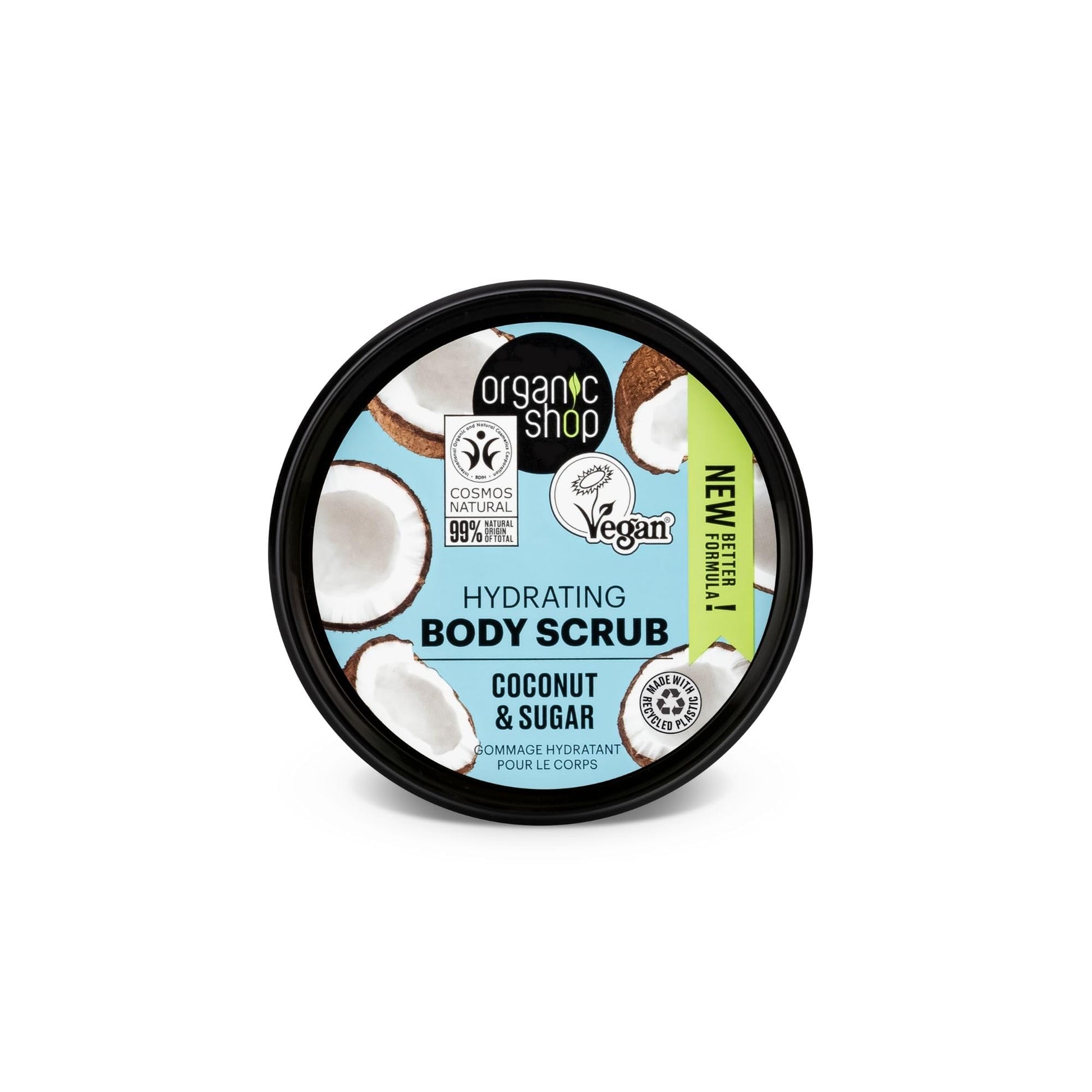 Exfoliante Corporal Orgánico Organic Shop Coco y Azúcar Hidratante