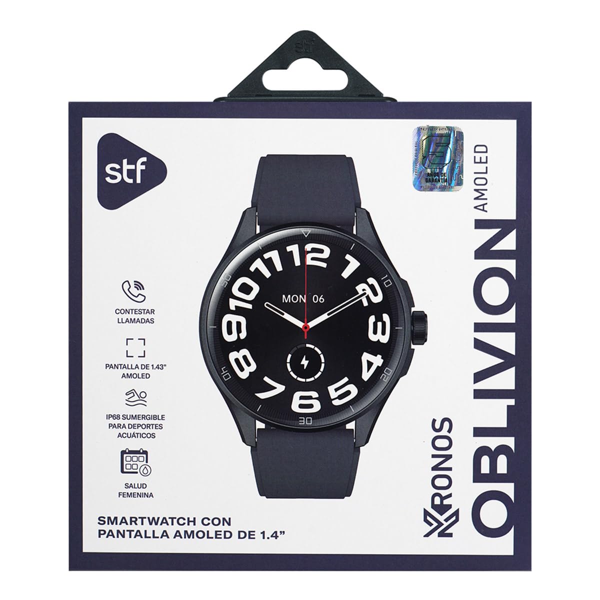 Smartwatch STF Kronos Grafito Pantalla AMOLED 1.4"