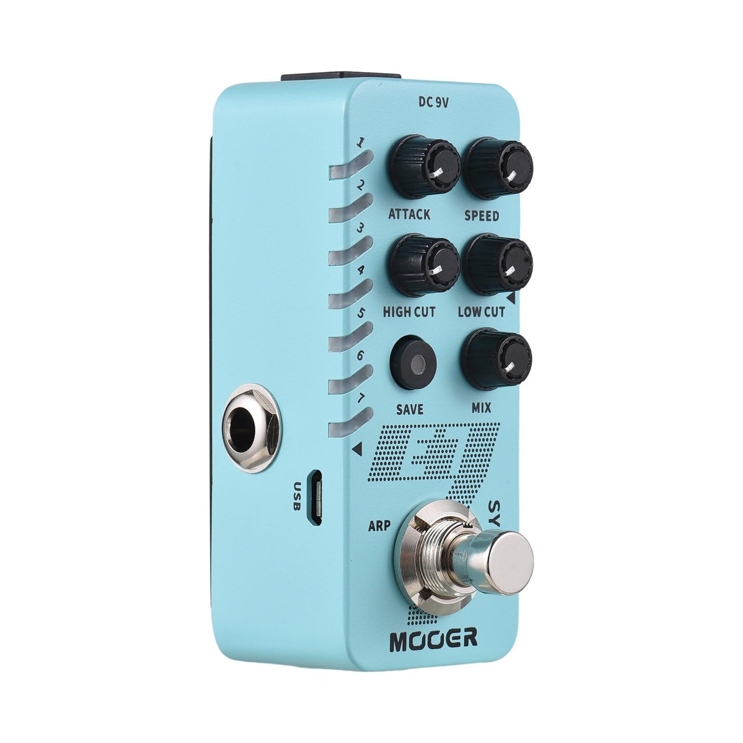 lifcasual Pedal Sintetizador de Guitarra Pedal de Efectos de Guitarra eléctrica 7 Modos de Sonido Synth True Bypass Carcasa metálica DC 9V Interfaz de Entrada/Salida de 6,35 mm ni Efecto Sintetizador