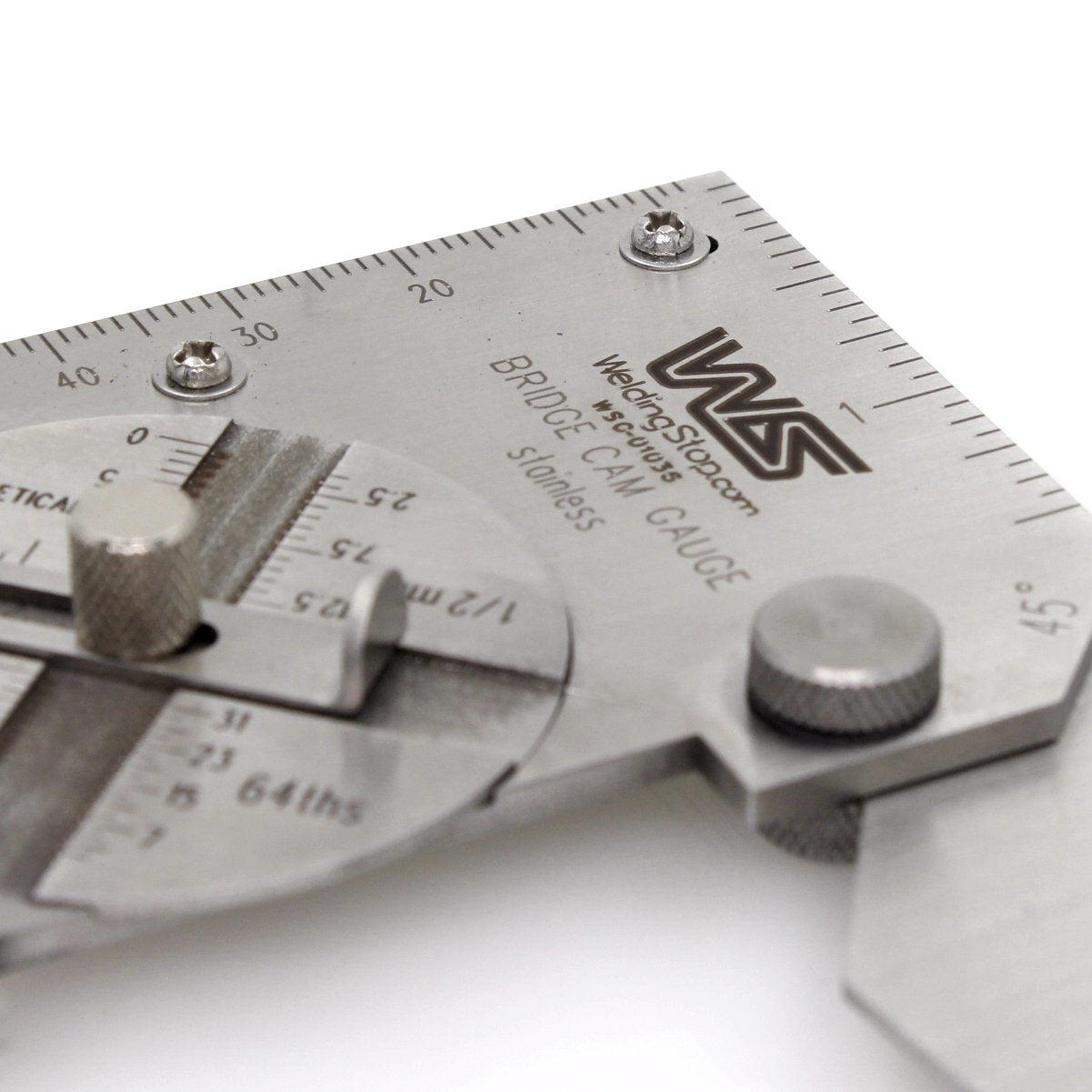 Calibrador para Soldadura W.S Plateado Tamaño de Bolsillo para Inspección de Costuras