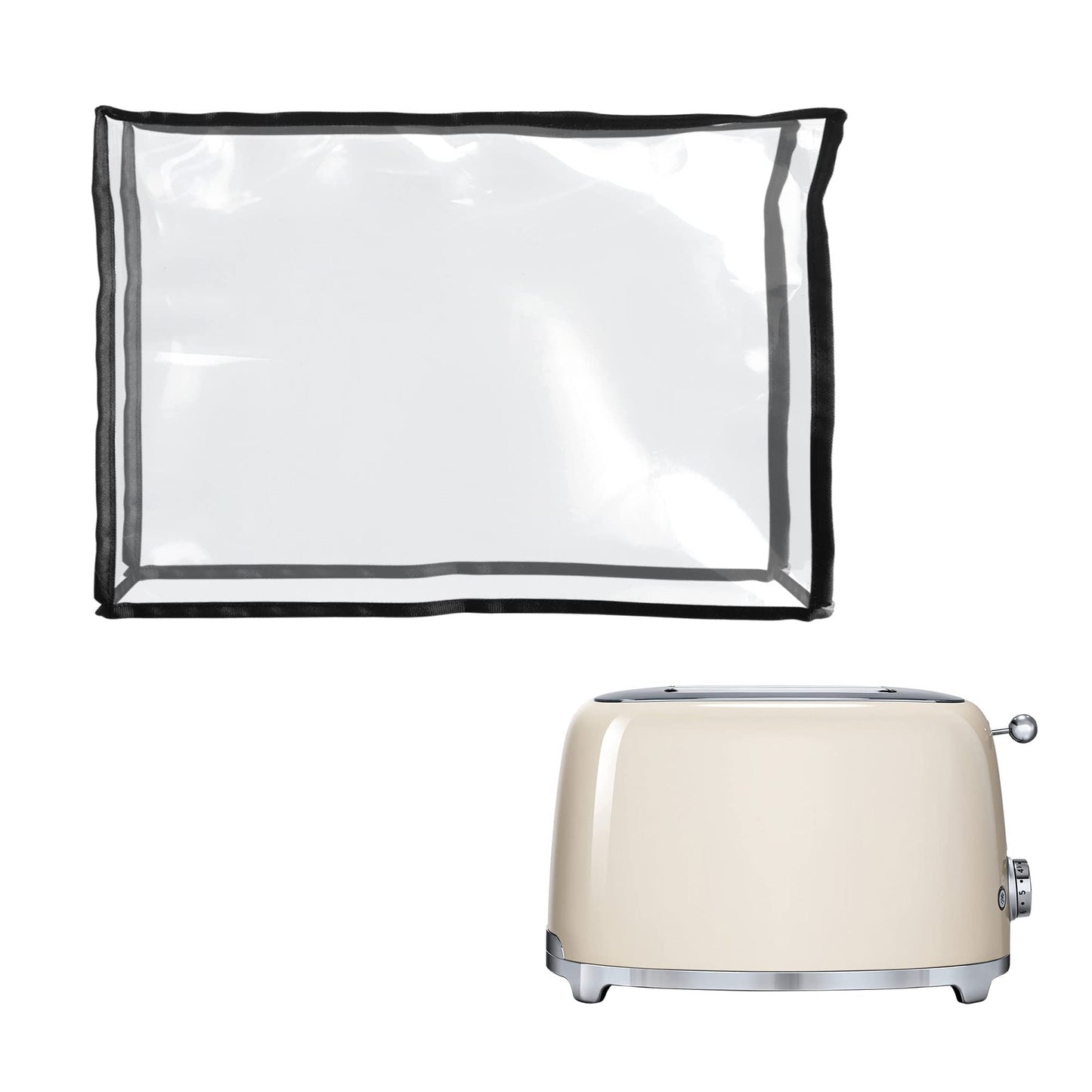 kwmobile Cubierta Compatible con Smeg TSF01CREU Funda - Cubierta Protectora Antipolvo Transparente para tostadora