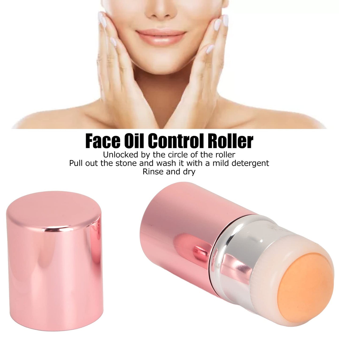 Rodillo Facial de Piedra Volcánica Absorbente de Aceite para el Cuidado de la Piel