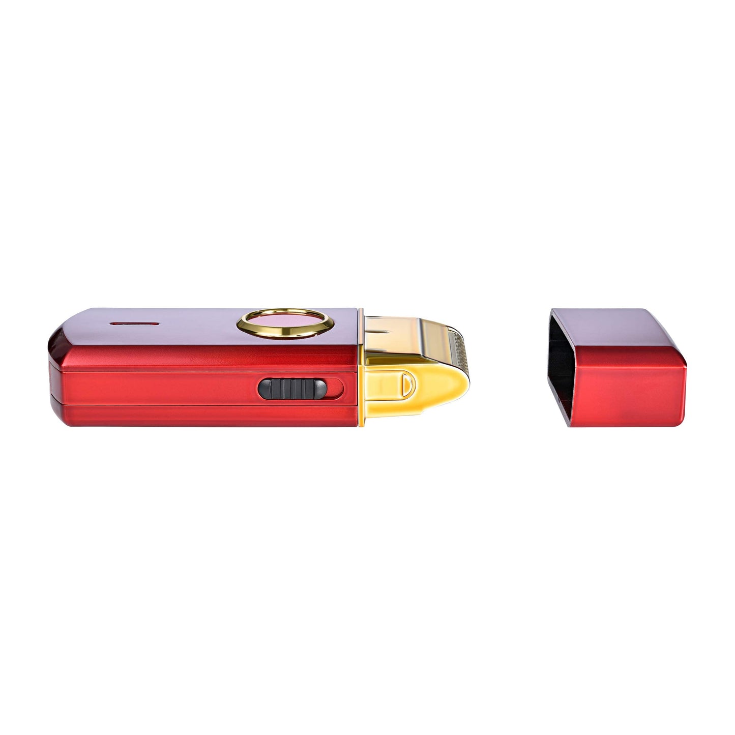StyleCraft Uno Mini afeitadora de papel de aluminio recargable por USB, tamaño de viaje, color rojo
