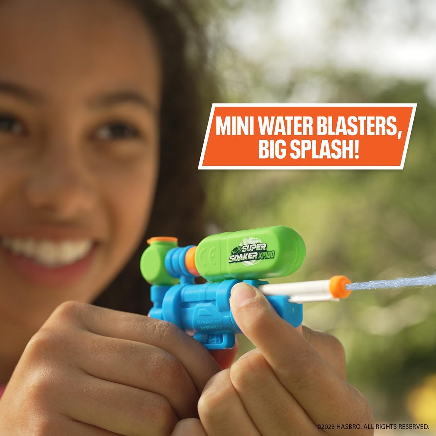 Pistola de Agua Nerf Nano Azul Paquete Doble
