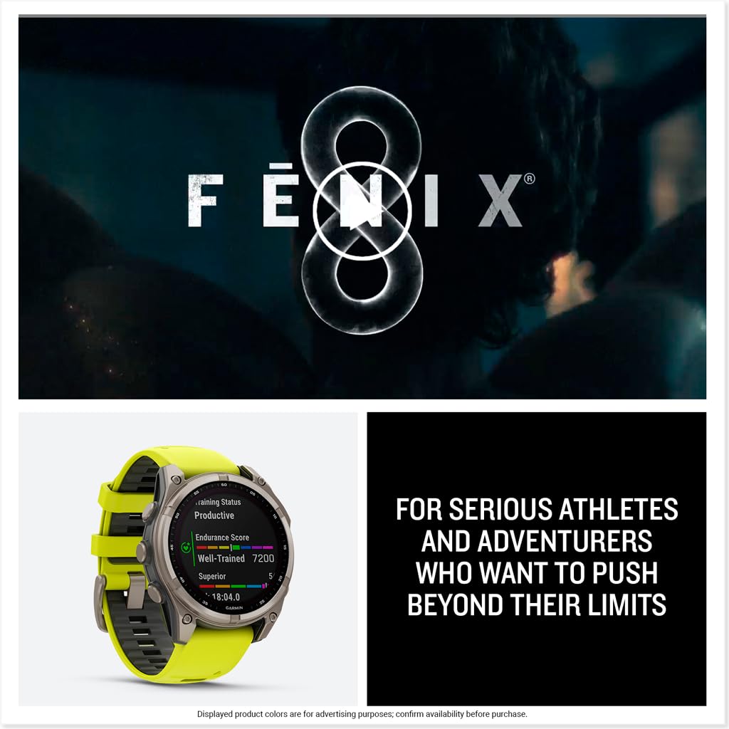 Reloj Garmin Fenix 8 Grafito Amper Yelow ZafiroSolar 47mm