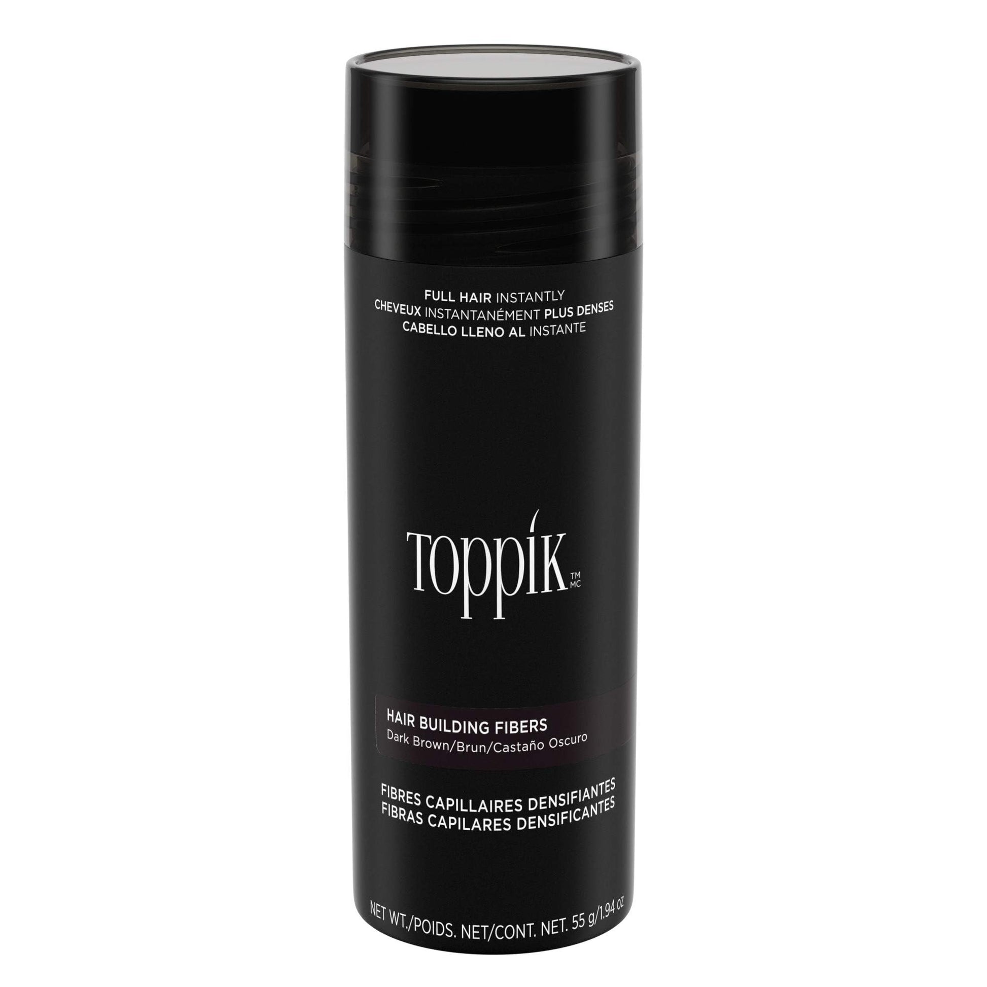 TOPPIK Fibras de construcción de pelo, Café Oscuro, 1.94 oz.
