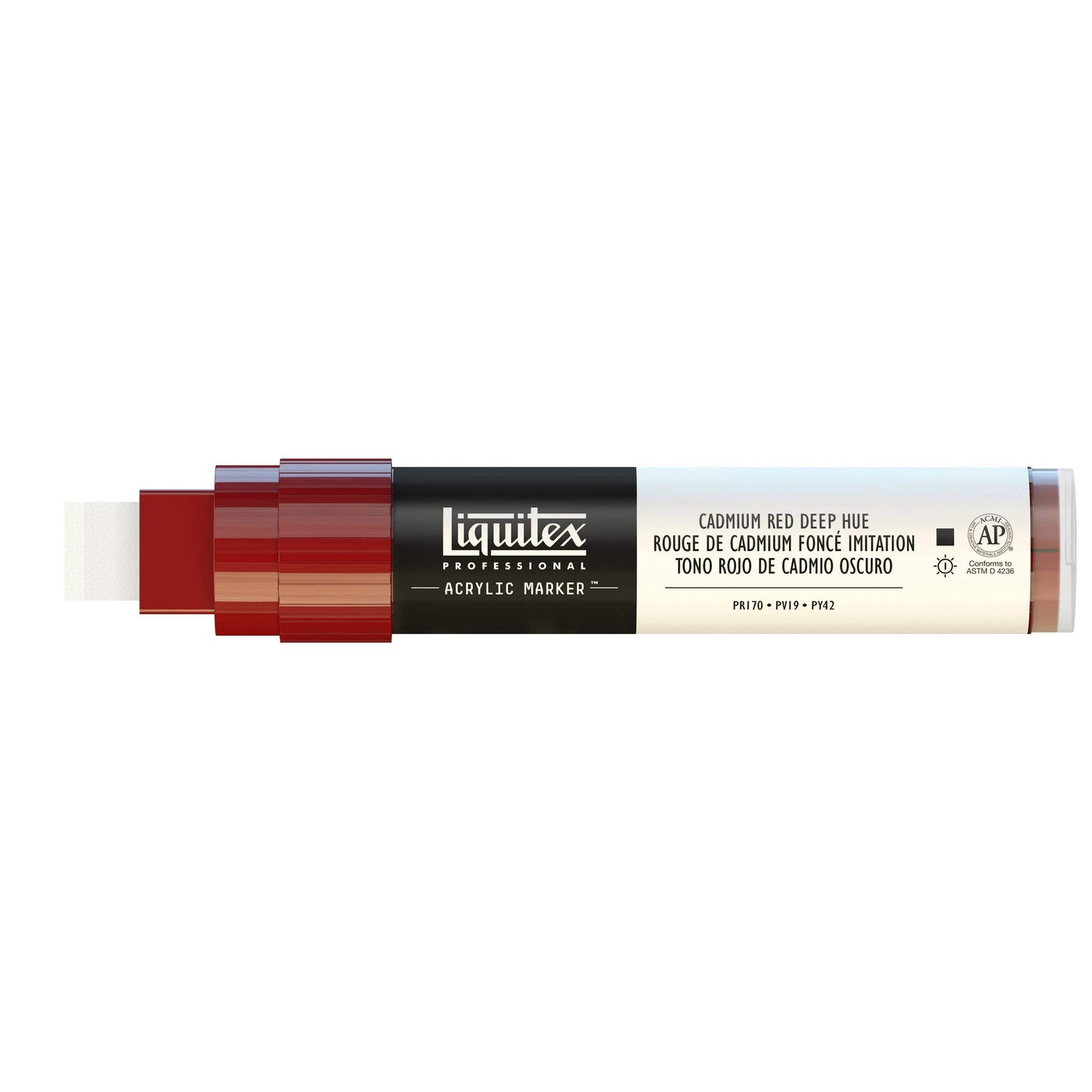 Liquitex Professional Wide Marcador Acrílico, Rojo (Cadmium Red Deep Hue - 311), 15mm, 1 Unidad