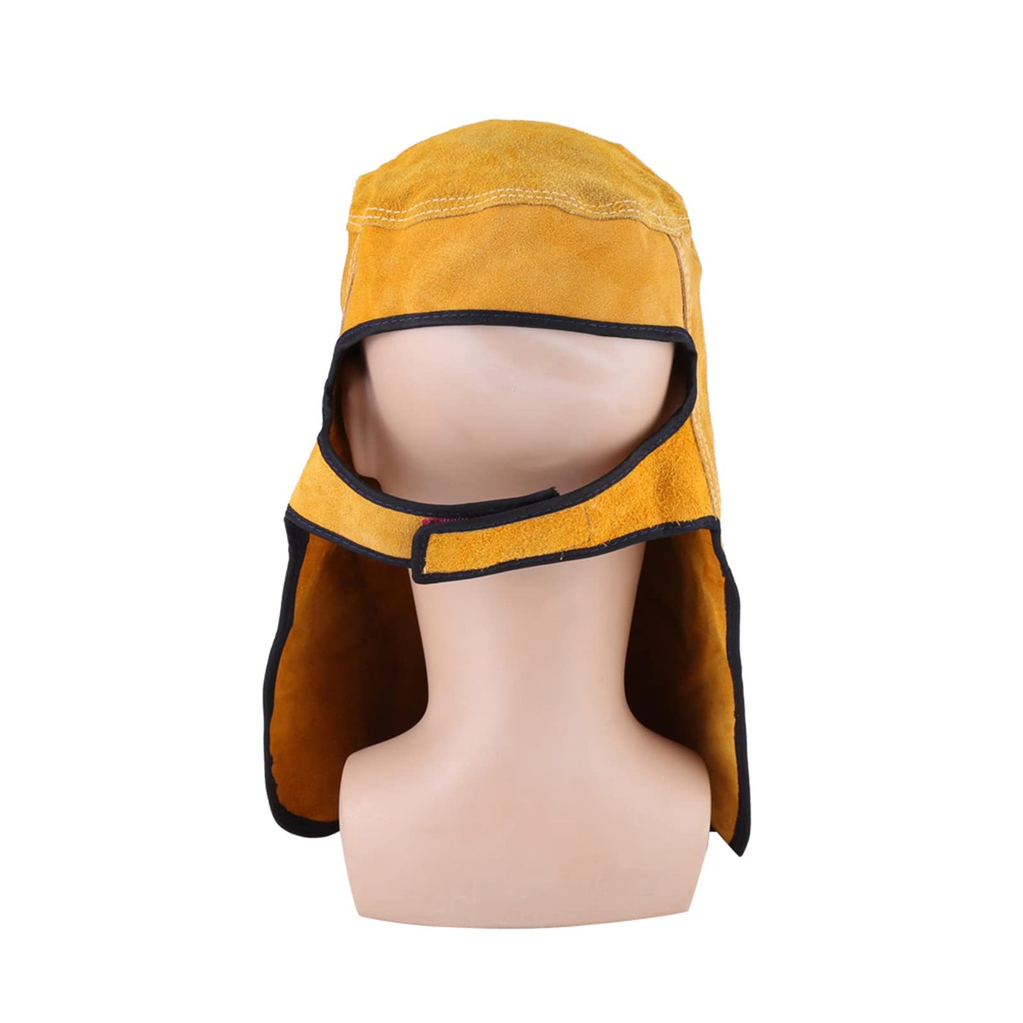 Casco de Soldadura de Cuero de Vaca con Lente Abatible, Capucha de Soldador, Máscara de Equipo de Protección, Gorra de Trabajo, Protección Completa, Duradera, Resistente Al Calor,