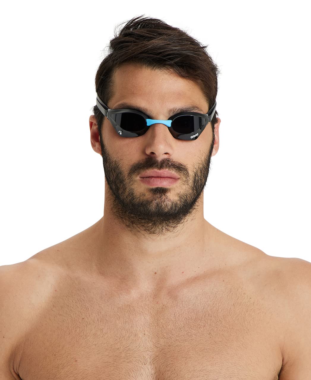 ARENA - anteojos de natación unisex para hombres y mujeres, con núcleo cobra, antivaho, lentes antiespejo, color humo/negro/azul