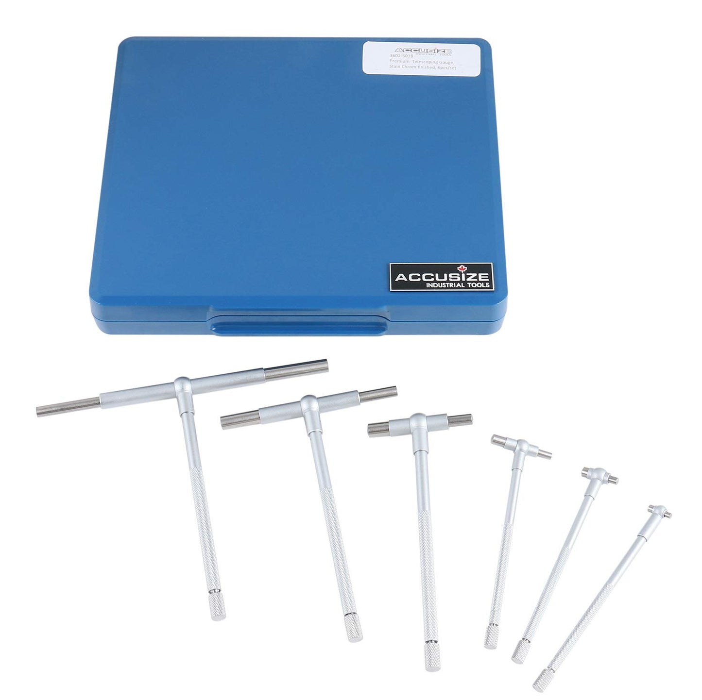 Accusize Industrial Tools Premium 3602-5018 - Juego de calibradores telescópicos de 5/16 pulgadas - 6 pulgadas, 6 ps/set
