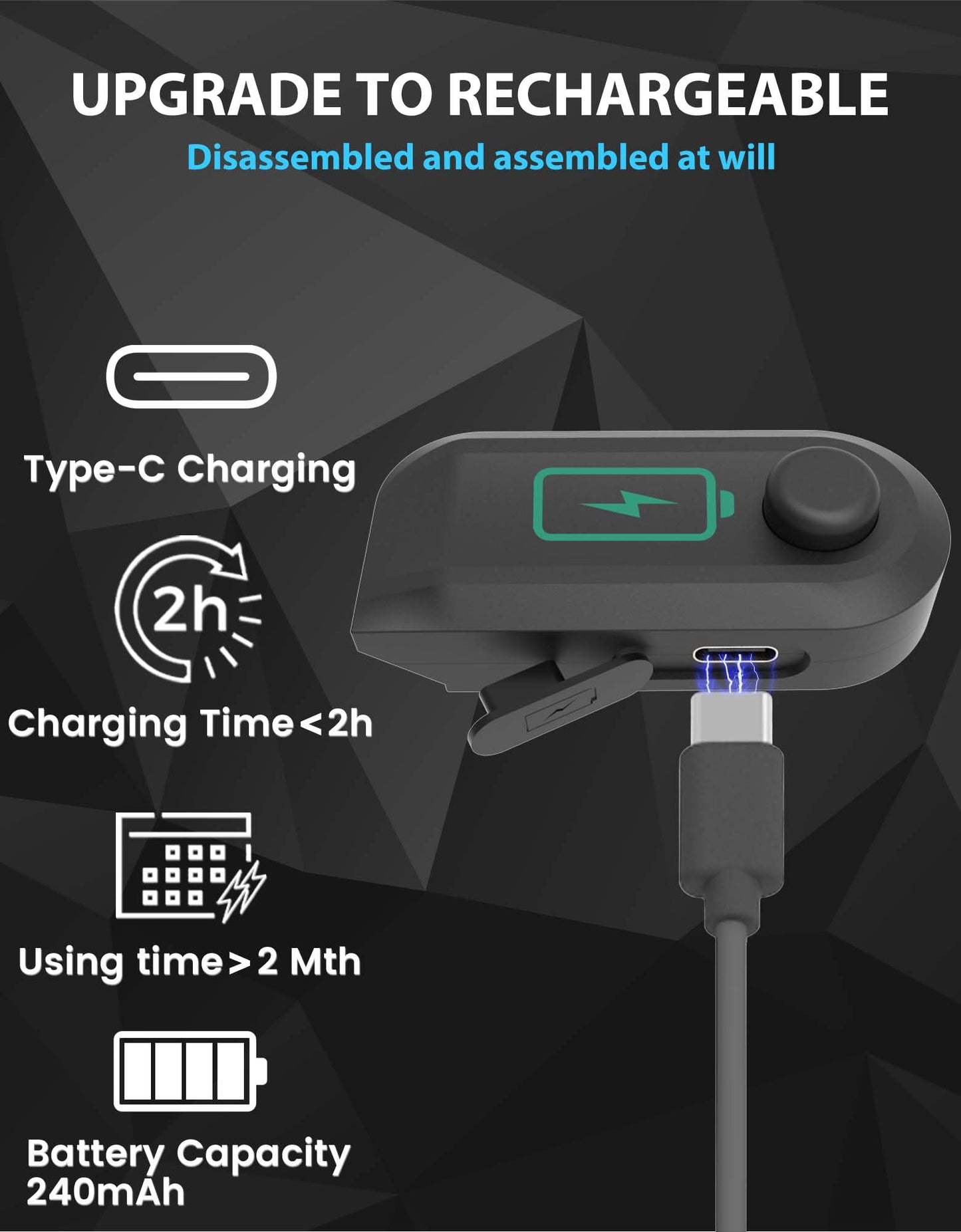 Detector de Polvo Recargable QPDZ para Aspiradora Actualizado para Mascotas Perro Gato