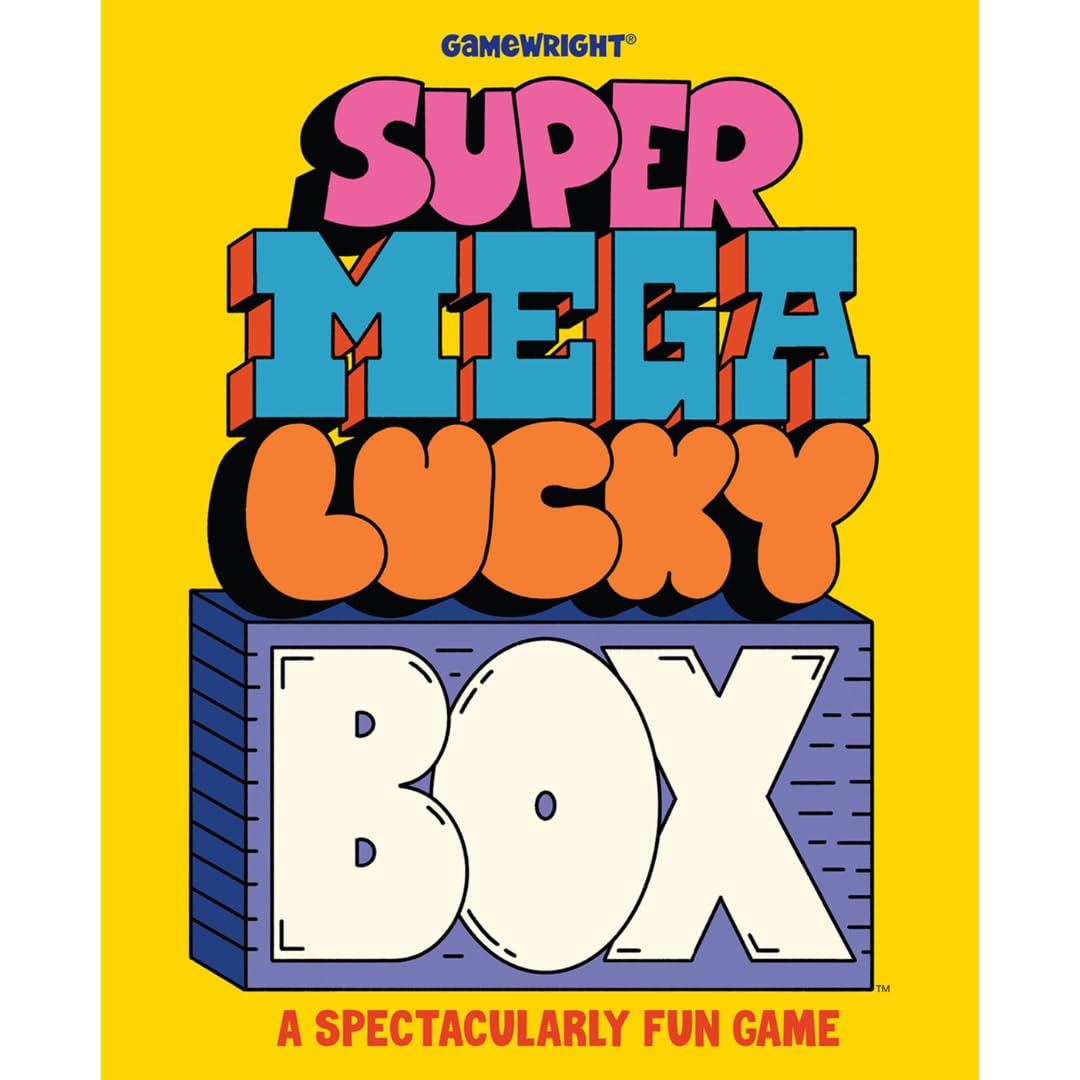 Gamewright - Super Mega Lucky Box - El Juego espectacularmente estratégico de probabilidad, planificación y un Toque de Suerte Cooperative, excelente Juego multijugador a Grupo Grande