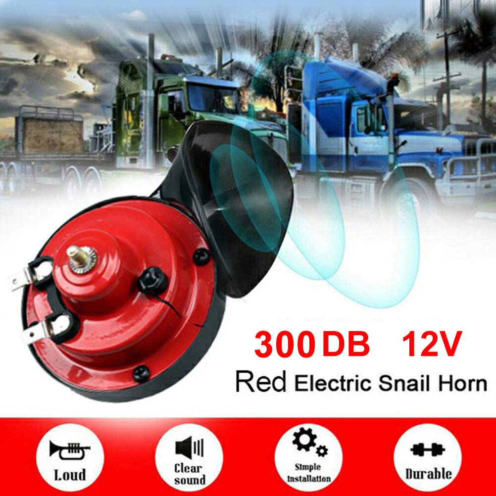 Bocina de Coche de Doble Tono, Bocina de Tren de 120 DB para Camiones, Bocina de Caracol Eléctrica de Aire, Bocina de Caracol para Motocicleta para Coche y Motocicleta (Colores variados)