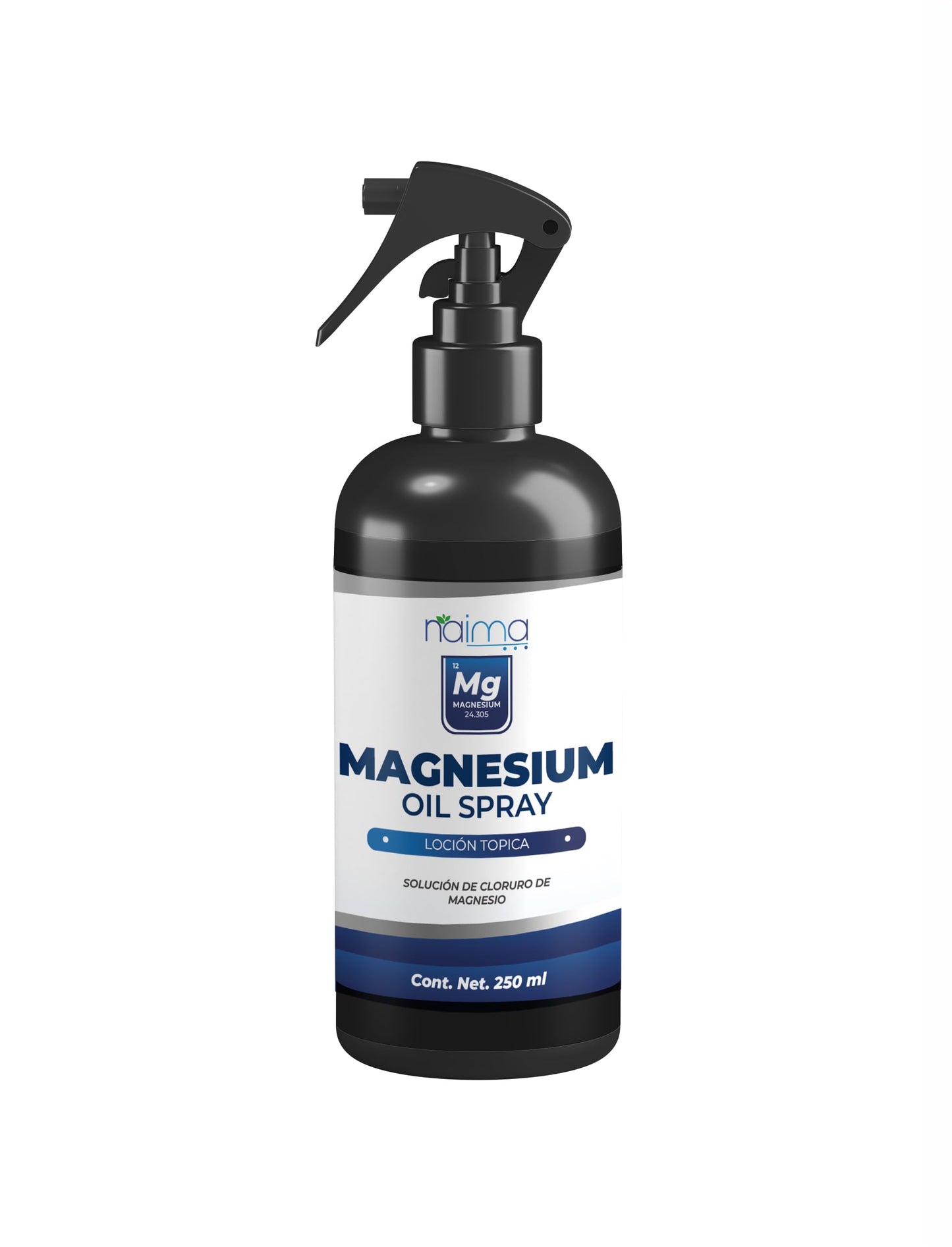 NAIMA, Aceite de Cloruro de Magnesio, 250ml | Ingredientes Naturales, Sin Aditivos | Aplicación Tópica de Alta Absorción | Relajación y Bienestar General | Sensación de Frescura y Vitalidad