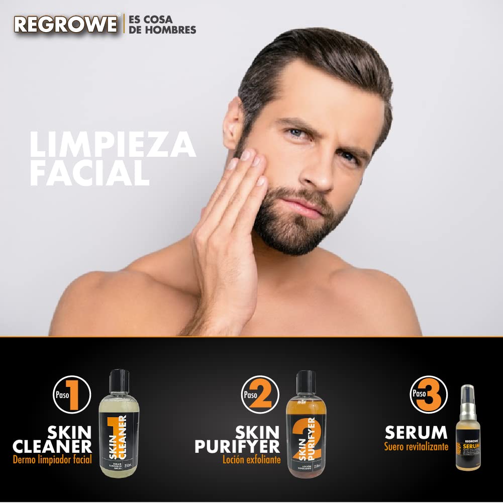 Regrowe - Skincare Kit - Jabon - Exfoliante - Serum - Limpieza profunda, remueve impuerzas, reduce lineas de expresion, suave con la piel, promueve regeneracion celular, hidrata, revitaliza, anti edad, calma y repara tu piel
