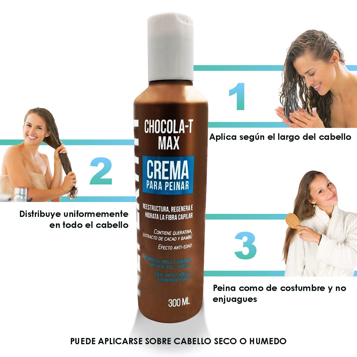 Kit Nefertiti Chocola-T Mascarilla Doble Keratina y Crema Peinar Keratina Cabello Severamente Dañado