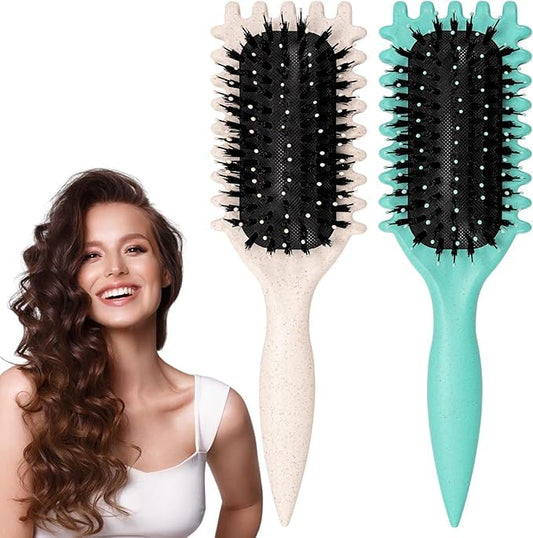 Set de Peines con Tecnología de Colchón de Aire para Desenredar Cabello Rizado y Ondulado - Pack de 2 Unidades, Ideal para Cuidado Diario del Cabello Rizado