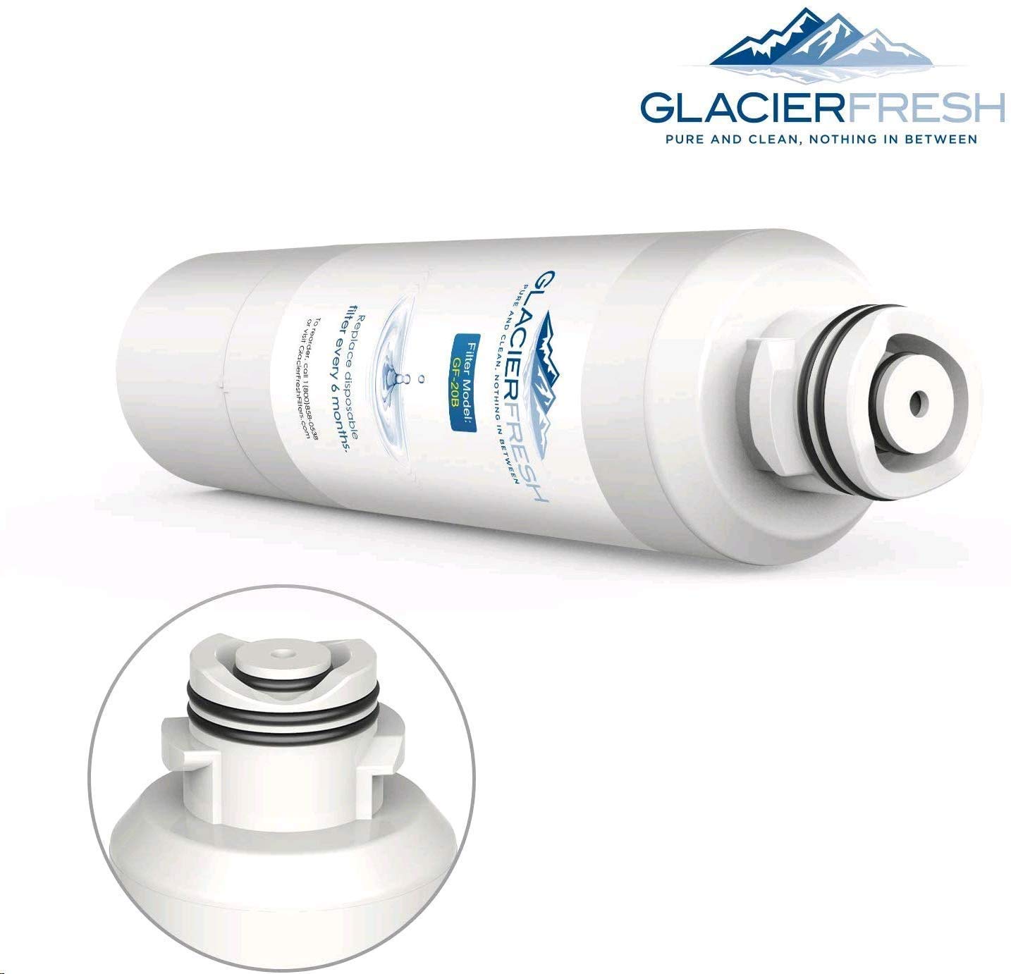 Filtro de Agua Glacier Fresh DA29-00020B para Refrigerador, Reduce 99% del Plomo, Incluye Garantía y Cronómetro