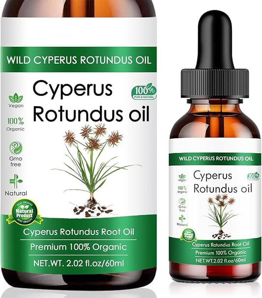 Cyperus Rotundus Oil for Hair Removal and Skin Nourishment - 100% Natural Moisturizer - 60ml - (1pcs)