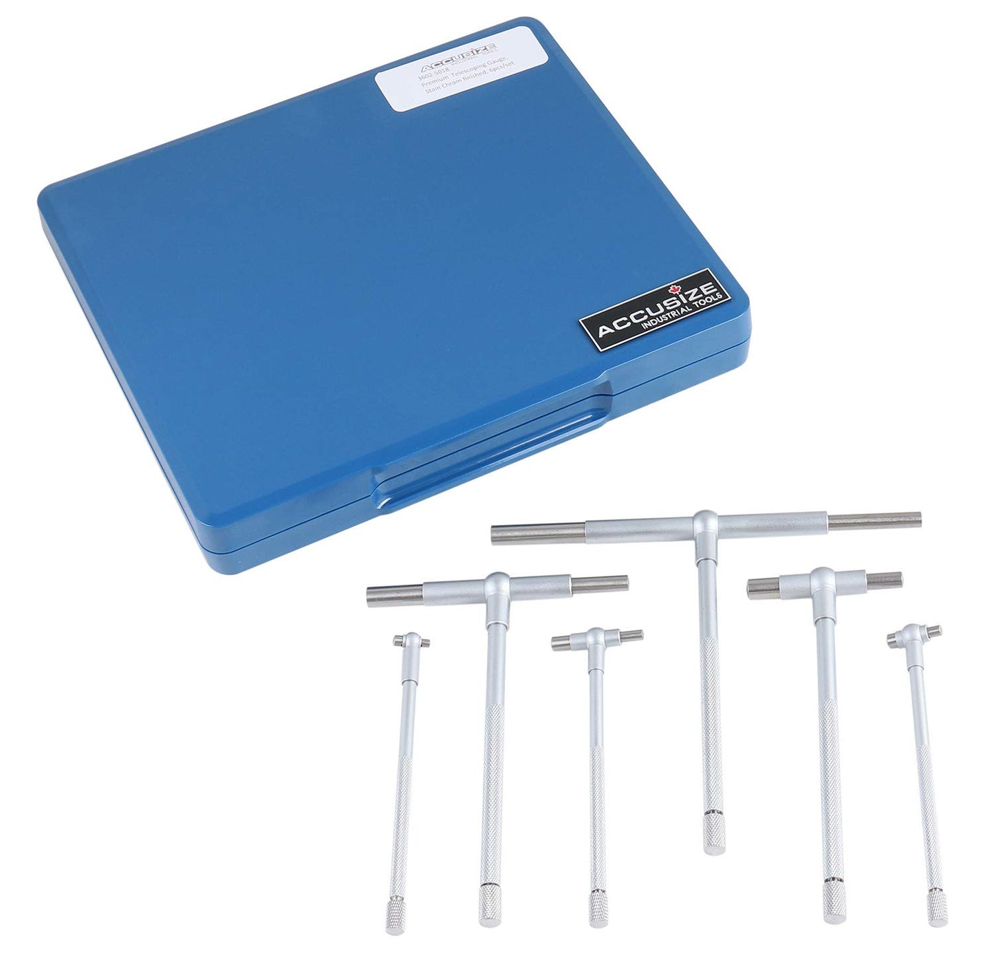 Accusize Industrial Tools Premium 3602-5018 - Juego de calibradores telescópicos de 5/16 pulgadas - 6 pulgadas, 6 ps/set