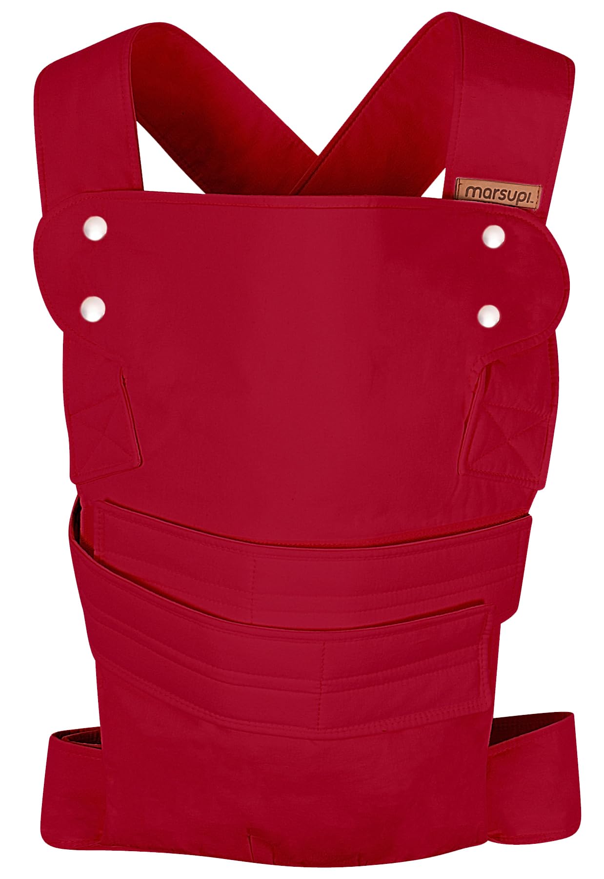 Portabebés Marsupi Rojo Ruby Ajustable Algodón Orgánico Talla SM 2 Posiciones para Recién Nacido