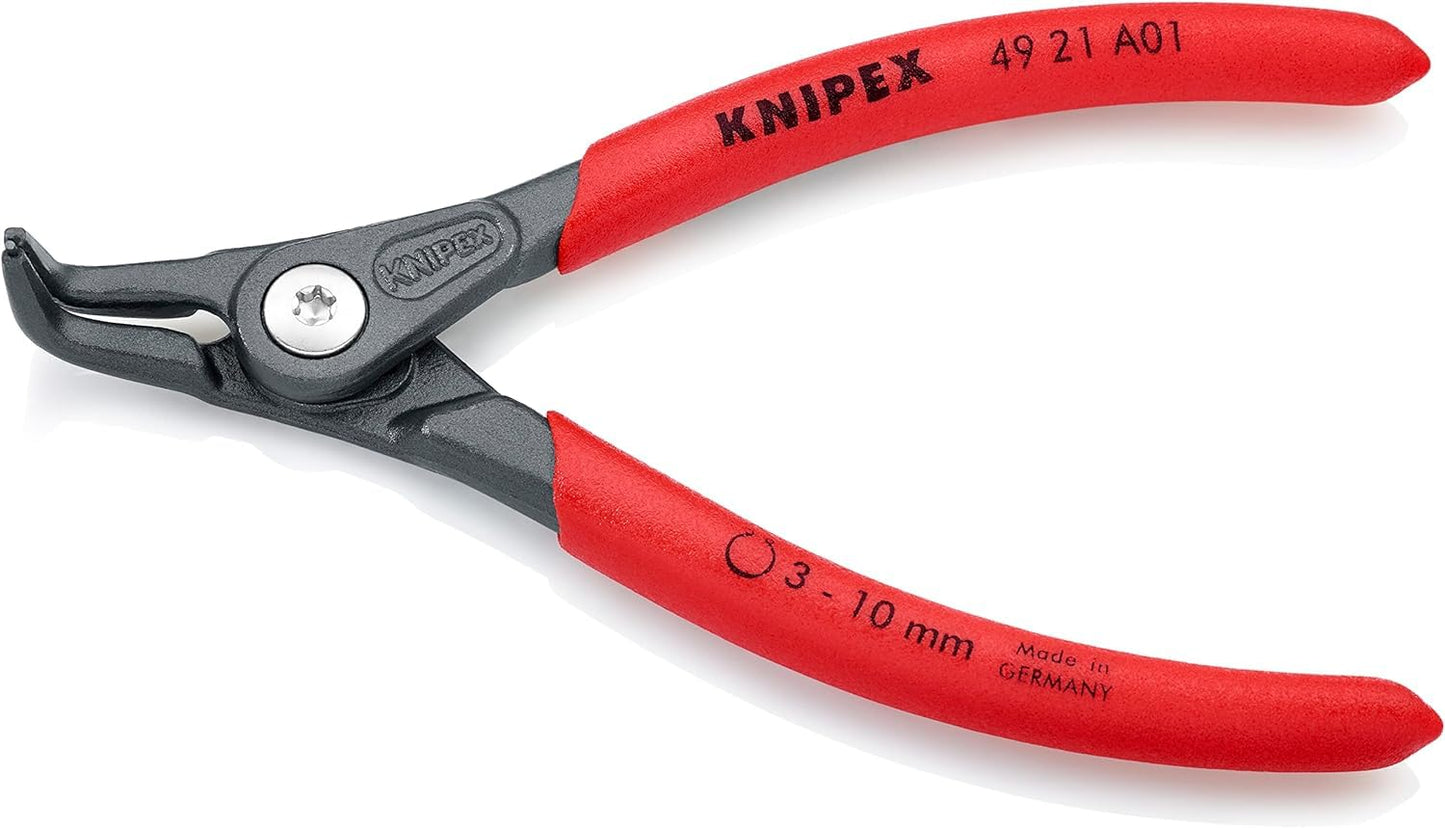 Knipex 49 21 A01 Pinza De Precisión Para Anillos De Retención Para Anillos De Retención Exteriores De Ejes Acabado Pavonado 130 Mm