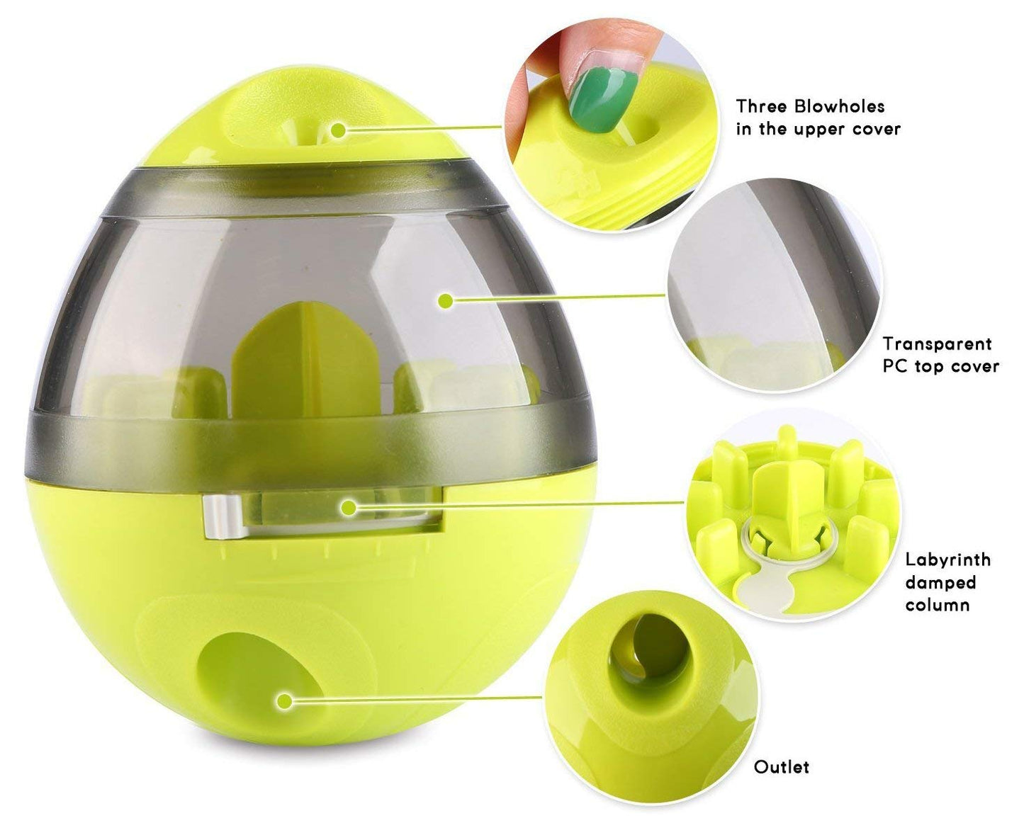 Dispensador de Juguetes para Perro, Vagalbox Divertido e Interactivos Pelota de Juguete Interactiva para Mascotas Pequeñas y Medianas,Aumentan la Atención, Disminuyen la Velocidad de Alimentación y Promueven la Alimentación Saludable