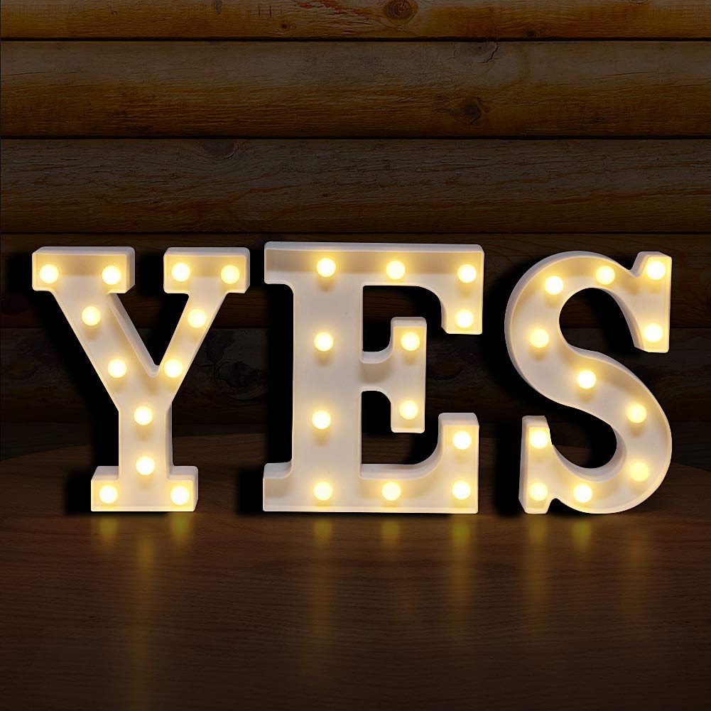 Letras Iluminadas LED VITI Blancas para Decoración de Pared y Evento