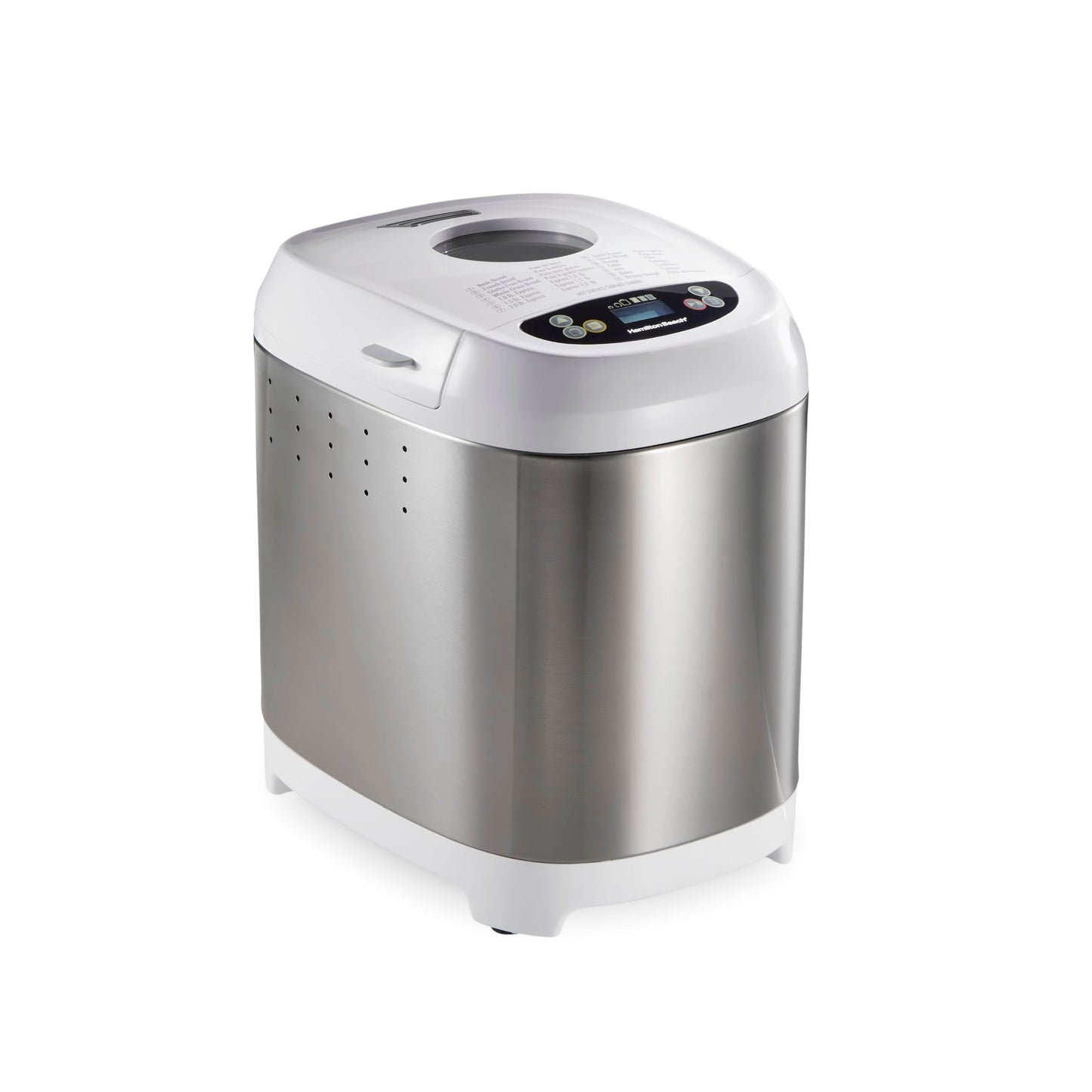Hamilton Beach - Máquina para hacer pan eléctrica digital artesanal y sin gluten, capacidad de 2 libras, 14 ajustes, blanco y acero inoxidable (29987)