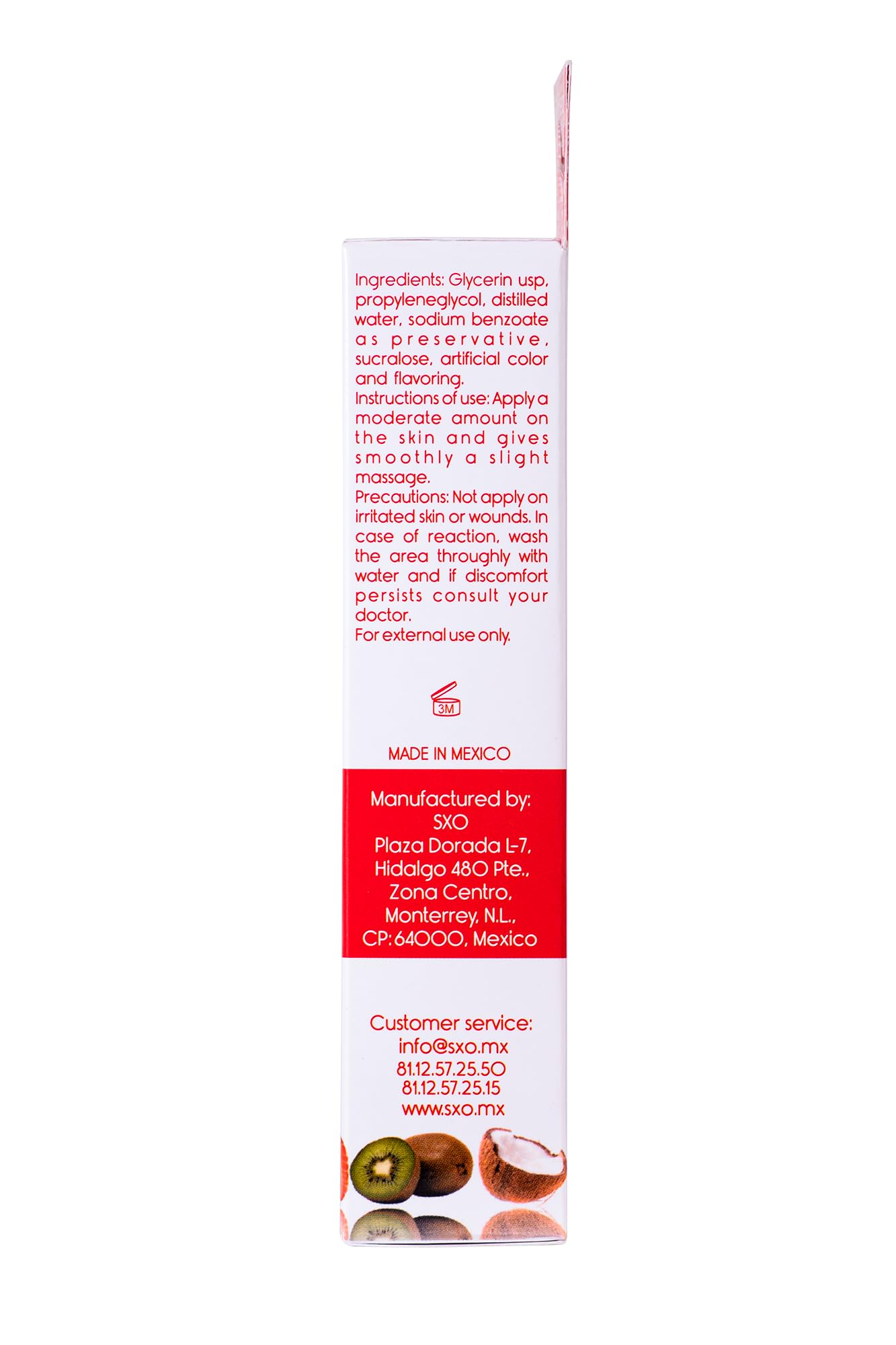 Aceite para Masaje SXO Fruta de la Pasión Térmico y Comestible Grado Alimenticio