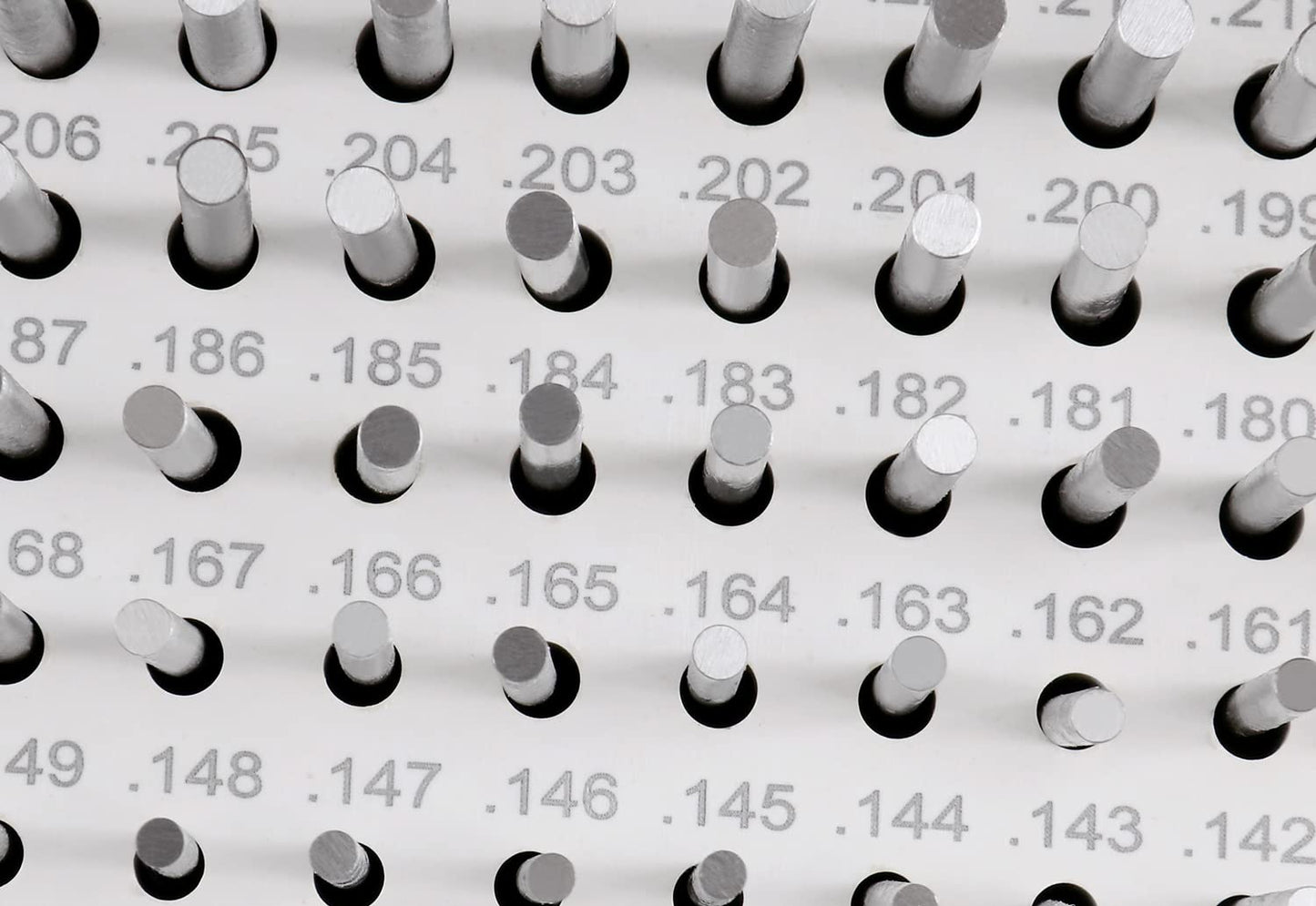 Accusize - 190 Pcs/Set M1(-) 0.061'' - 0.250'' Steel Plug Pin Gage Set Minus, M1(-)