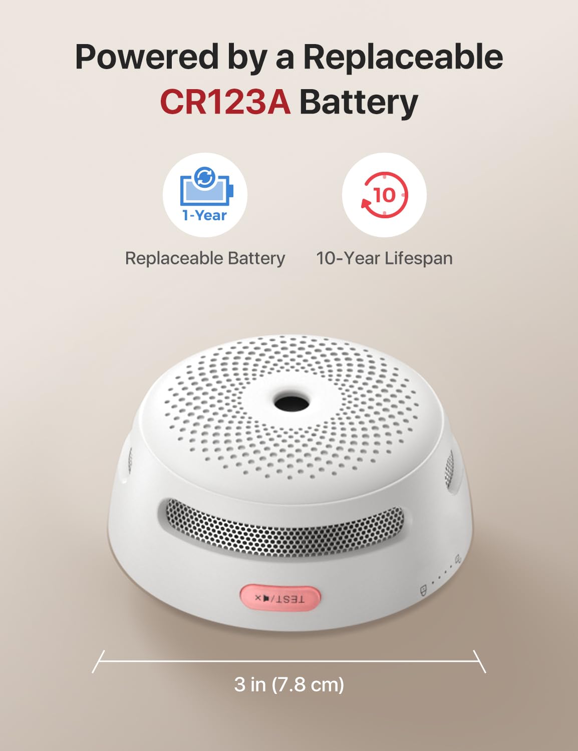 Detector de Humo Inteligente X-Sense Blanco con Notificaciones en Tiempo Real Wi-Fi