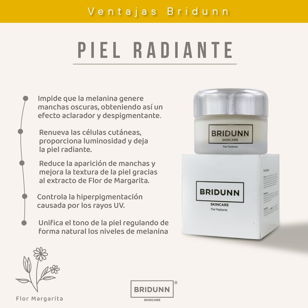 BRIDUNN SKINCARE KIT - Conjunto Suero Piel Radiante: Crema Facial Despigmentante quitamanchas y Suero Antioxidante con Karité | Elimina Manchas, Aclara el Tono y Previene el Envejecimiento | Natural y Libre de Químicos, para Todo Tipo de Piel